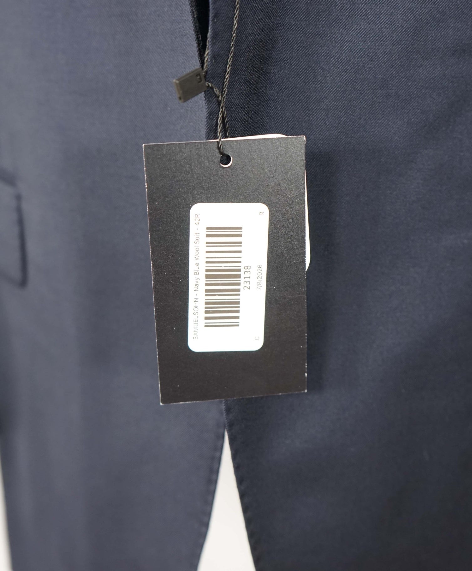 $1,495 LORO PIANA For SAMUELSOHN - Navy Blue Wool Suit - 42R