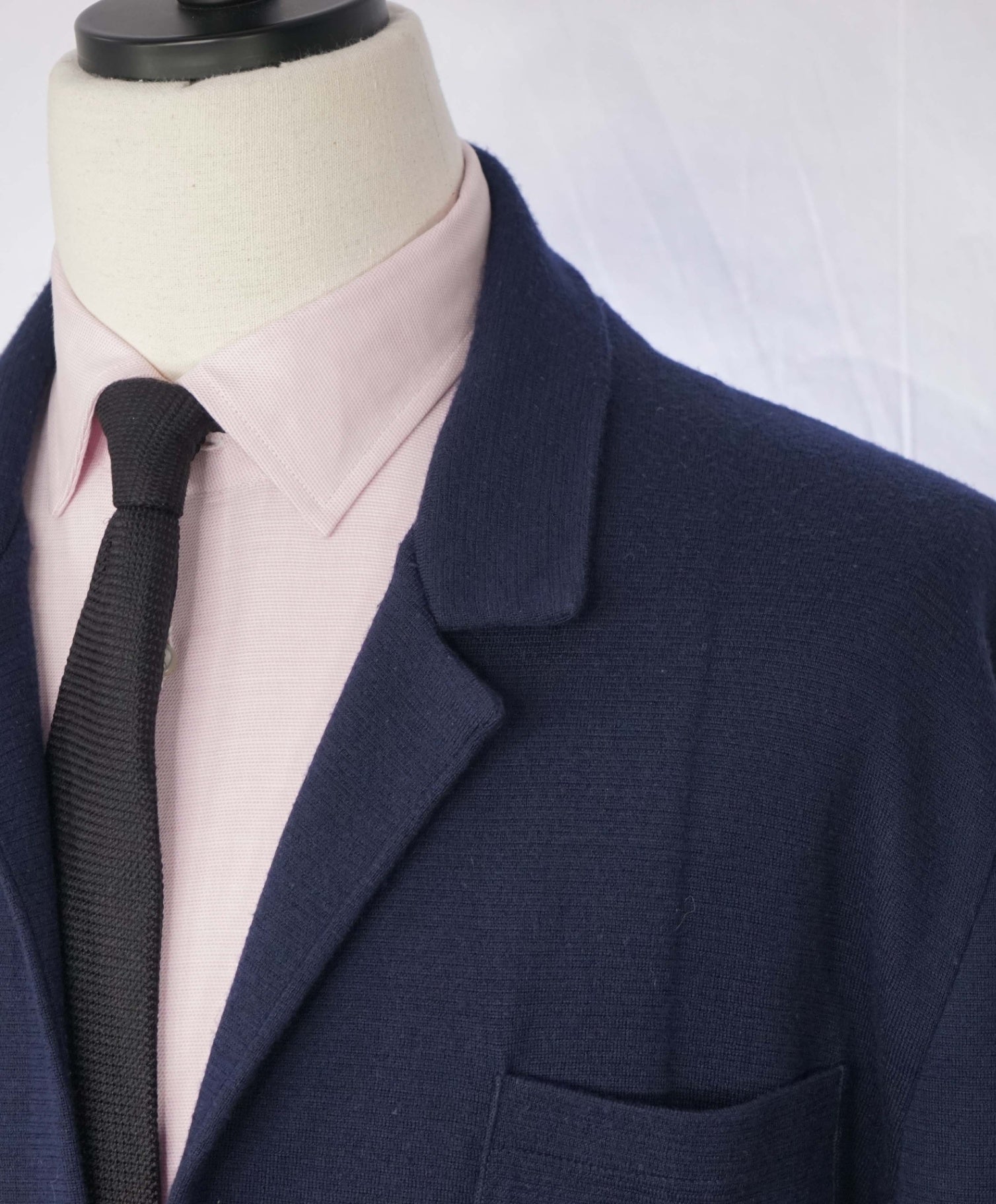 $1,595 ISAIA - Navy Blue Wool/Silk/Cashmere Sweater Blazer - 3XL