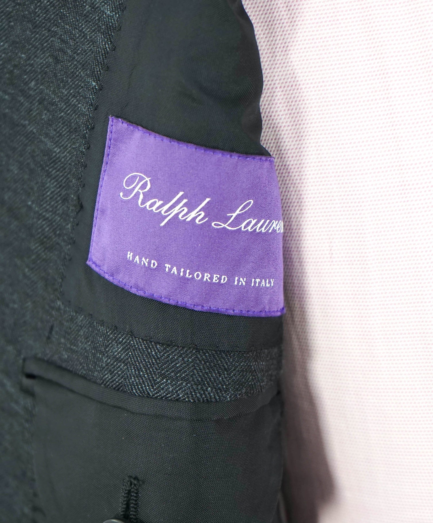 RALPH LAUREN PURPLE LABEL - Dark Gray Wool/Silk/Linen - 42R