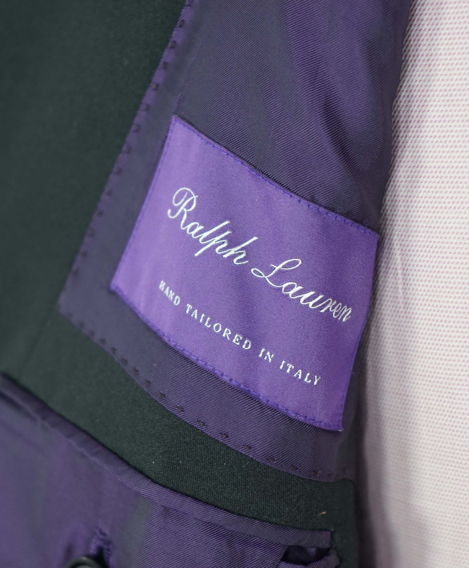 $3,295 RALPH LAUREN PURPLE LABEL - Black Wool Peak Lapel 1-Btn Dinner Jacket - 46R