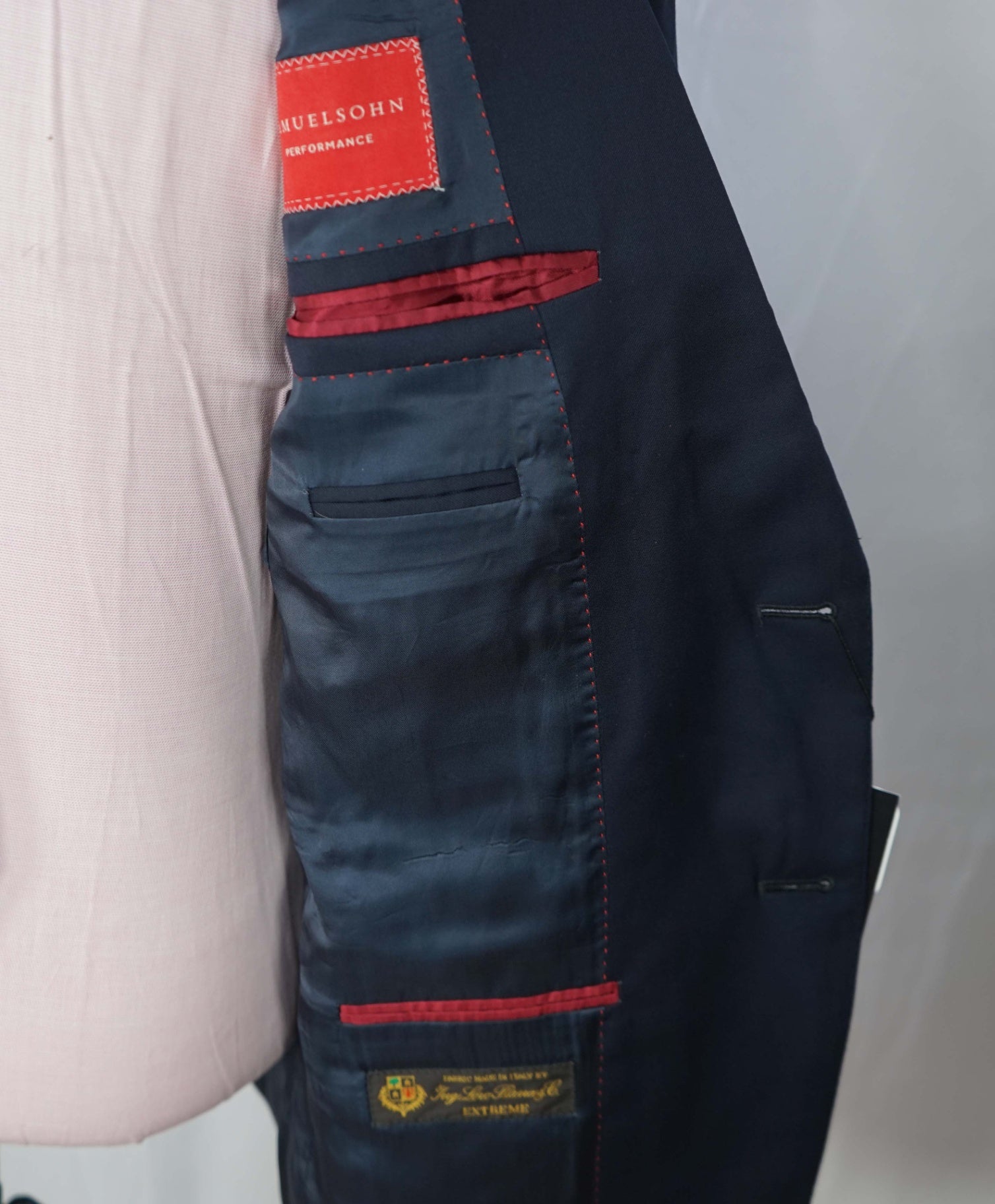 $1,495 LORO PIANA For SAMUELSOHN - Navy Blue Wool Suit - 42R