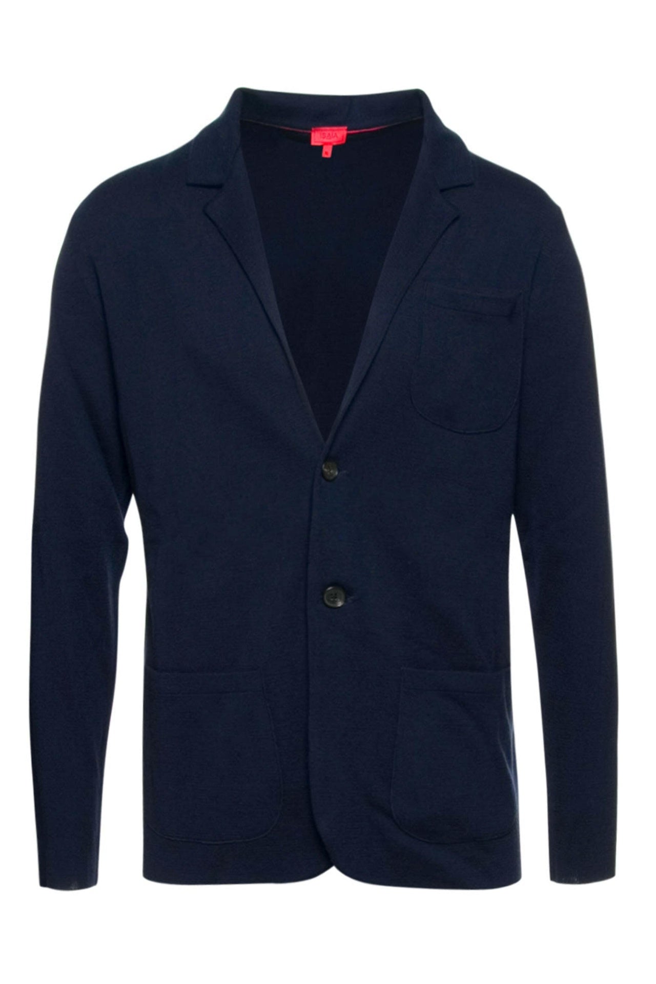 $1,595 ISAIA - Navy Blue Wool/Silk/Cashmere Sweater Blazer - 3XL