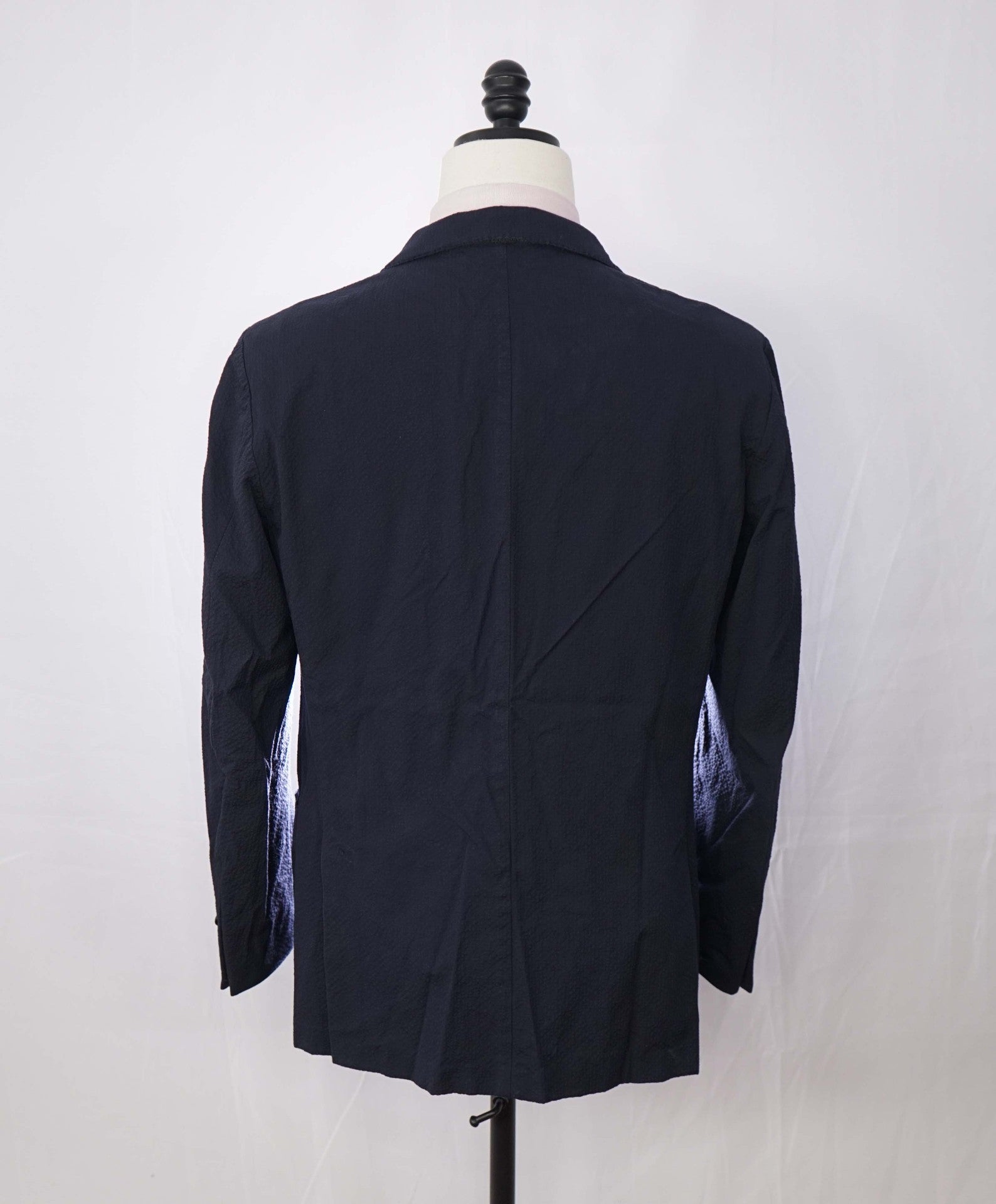 Z ZEGNA - Navy Blue Seersucker Sport Jacket - 42R (Fits 40R)