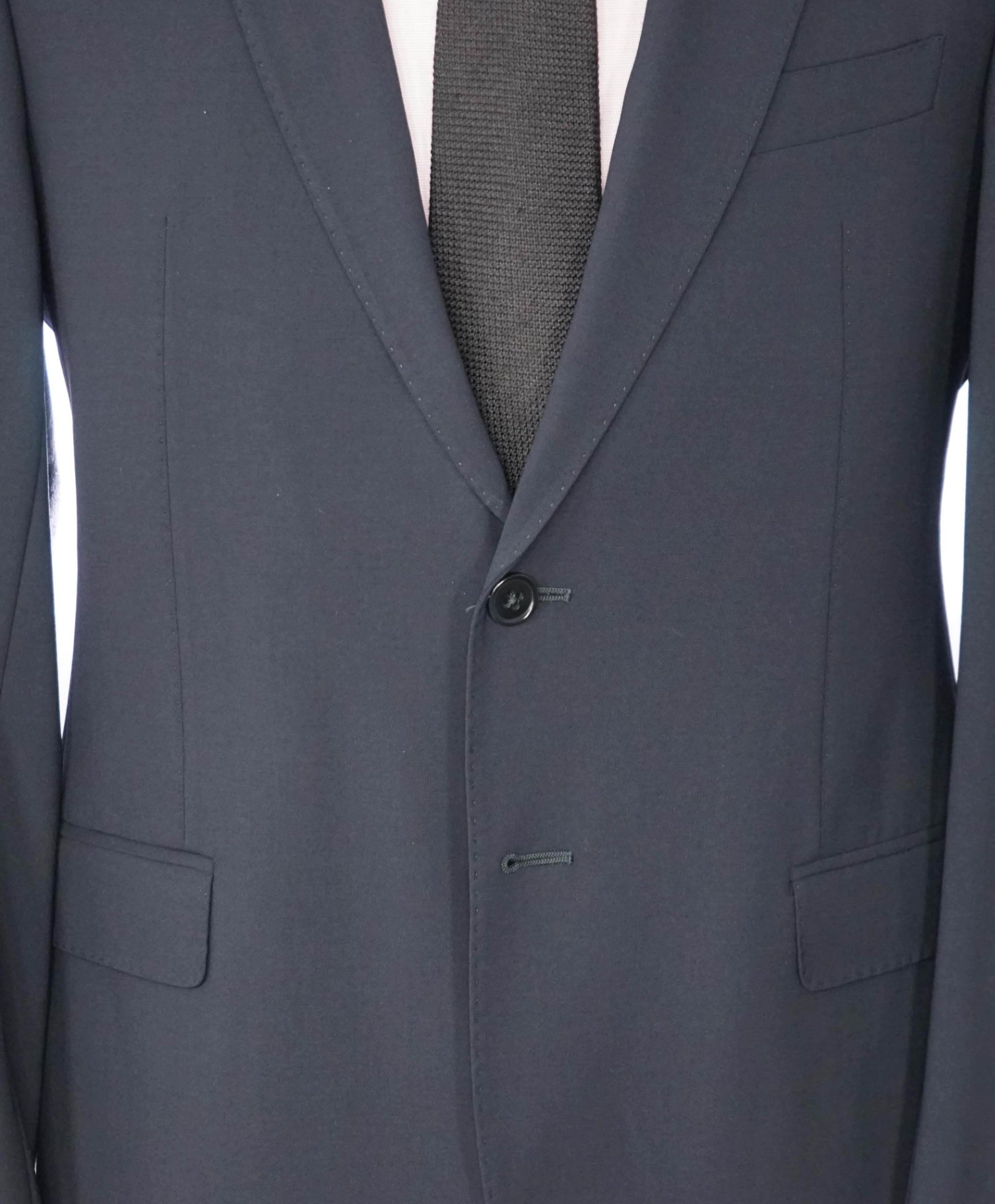 ARMANI COLLEZIONI - Navy Blue Wool Blazer - 38R