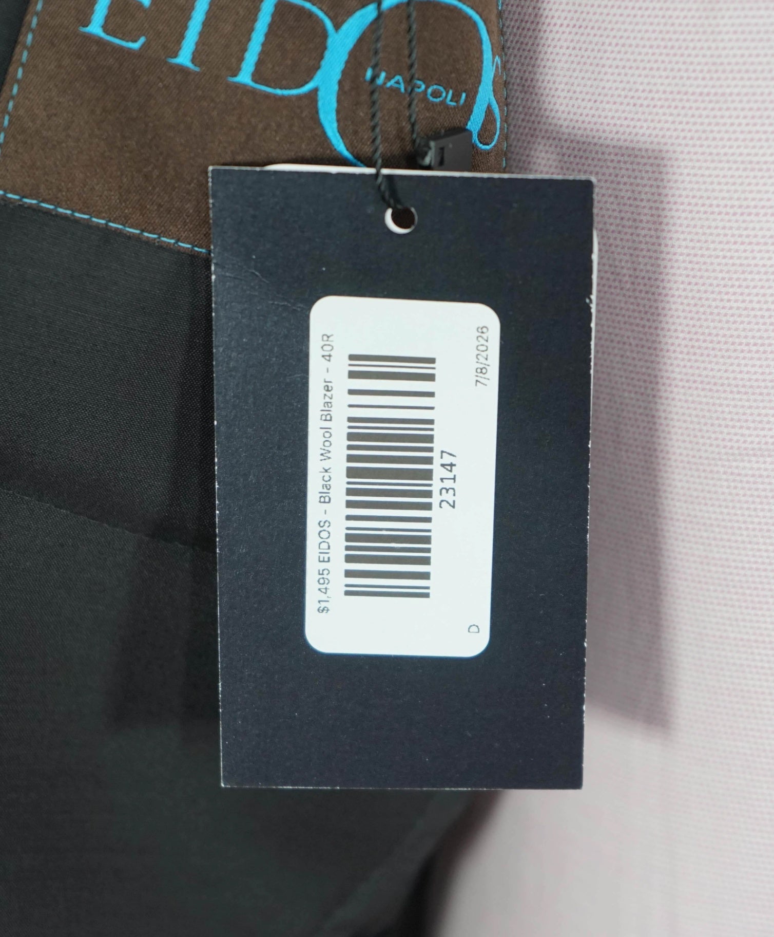 $1,495 EIDOS By ISAIA - Black PURE SILK Blazer - 40R