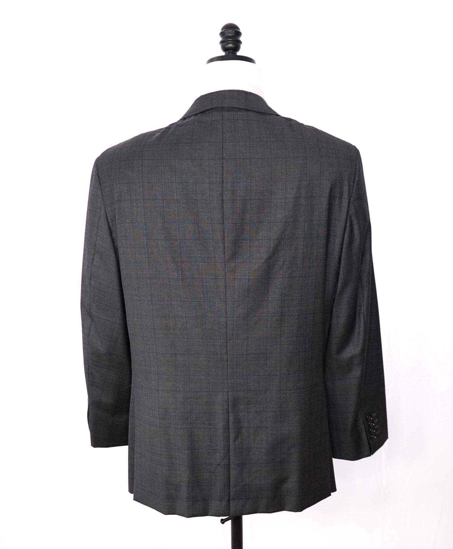 $1,695 LORO PIANA For HICKEY FREEMAN-Gray Plaid Wool Suit- 46R