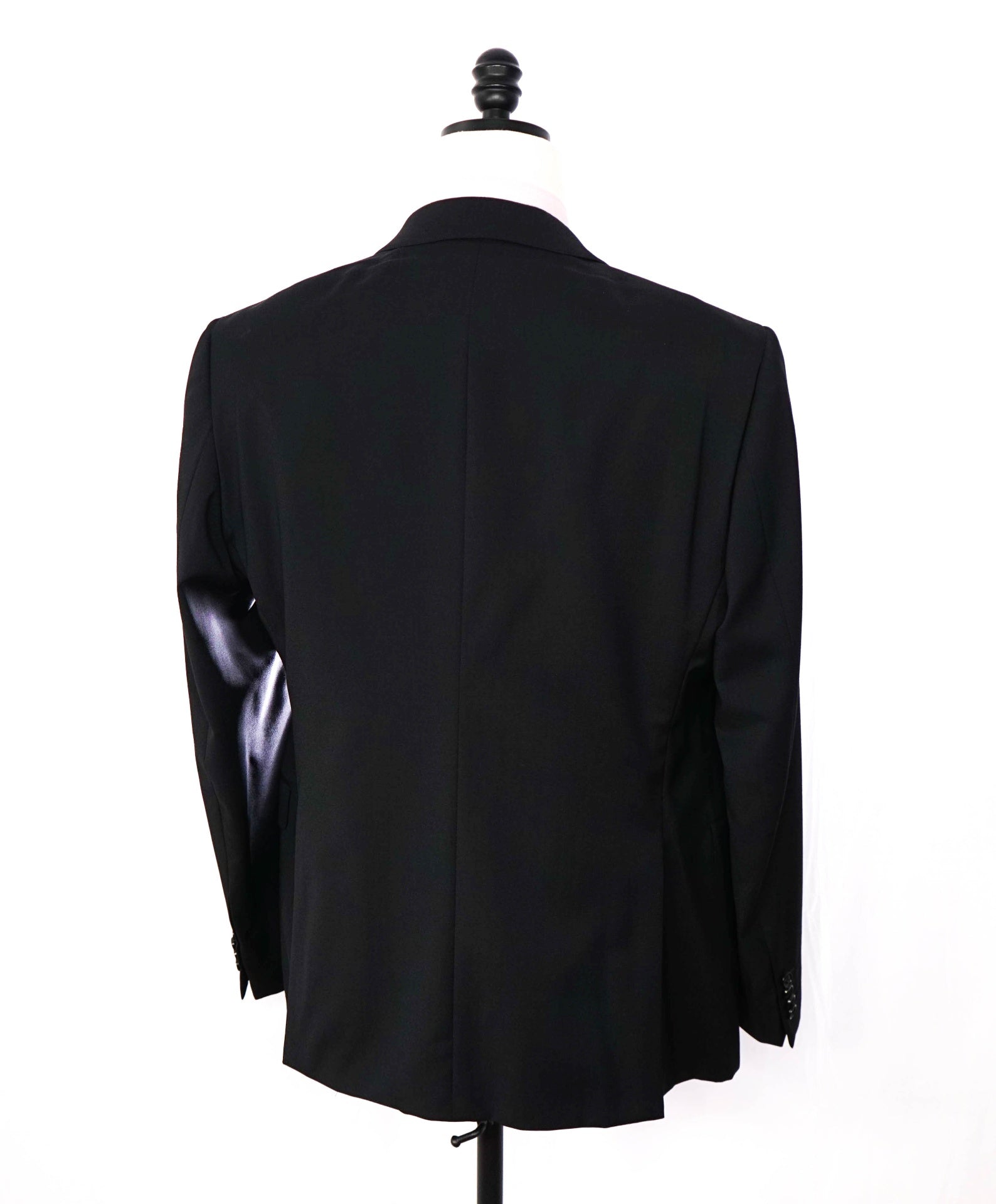 ARMANI COLLEZIONI - Black Wool Peak Lapel Blazer - 44R