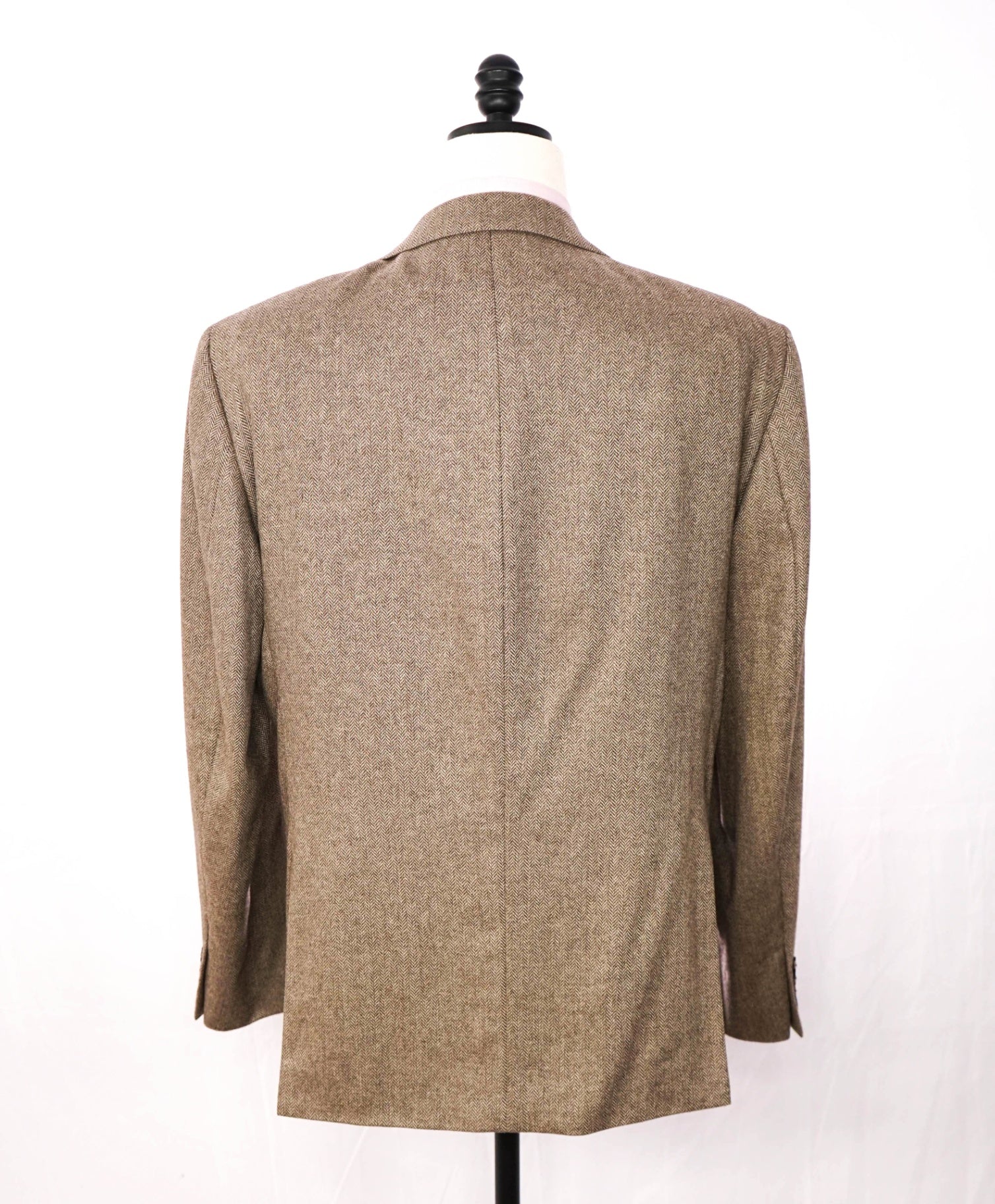 $1,295 SAKS 5TH AVE - Brown Herringbone Cashmere Blazer - 50R