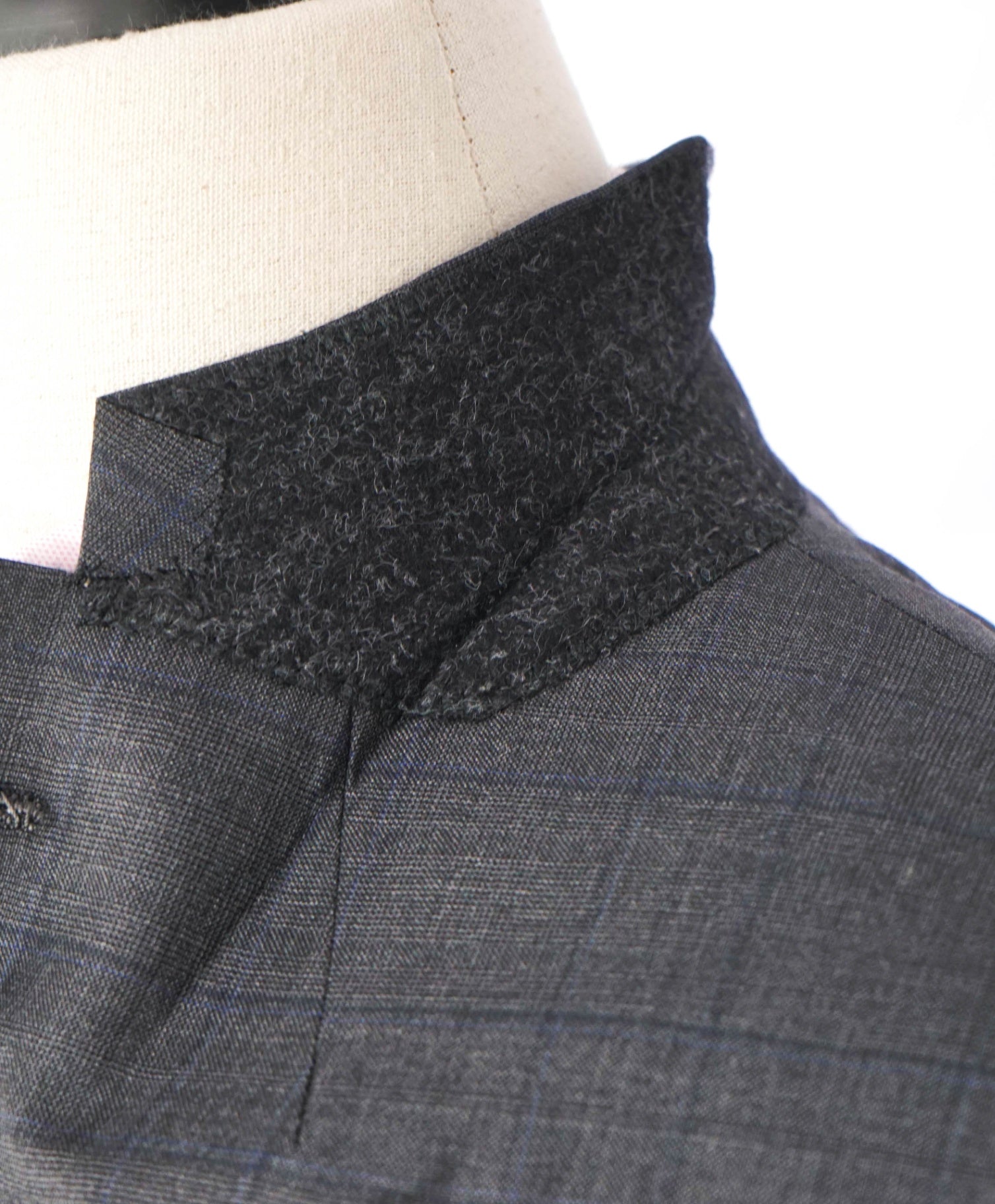 $1,695 LORO PIANA For HICKEY FREEMAN-Gray Plaid Wool Suit- 46R