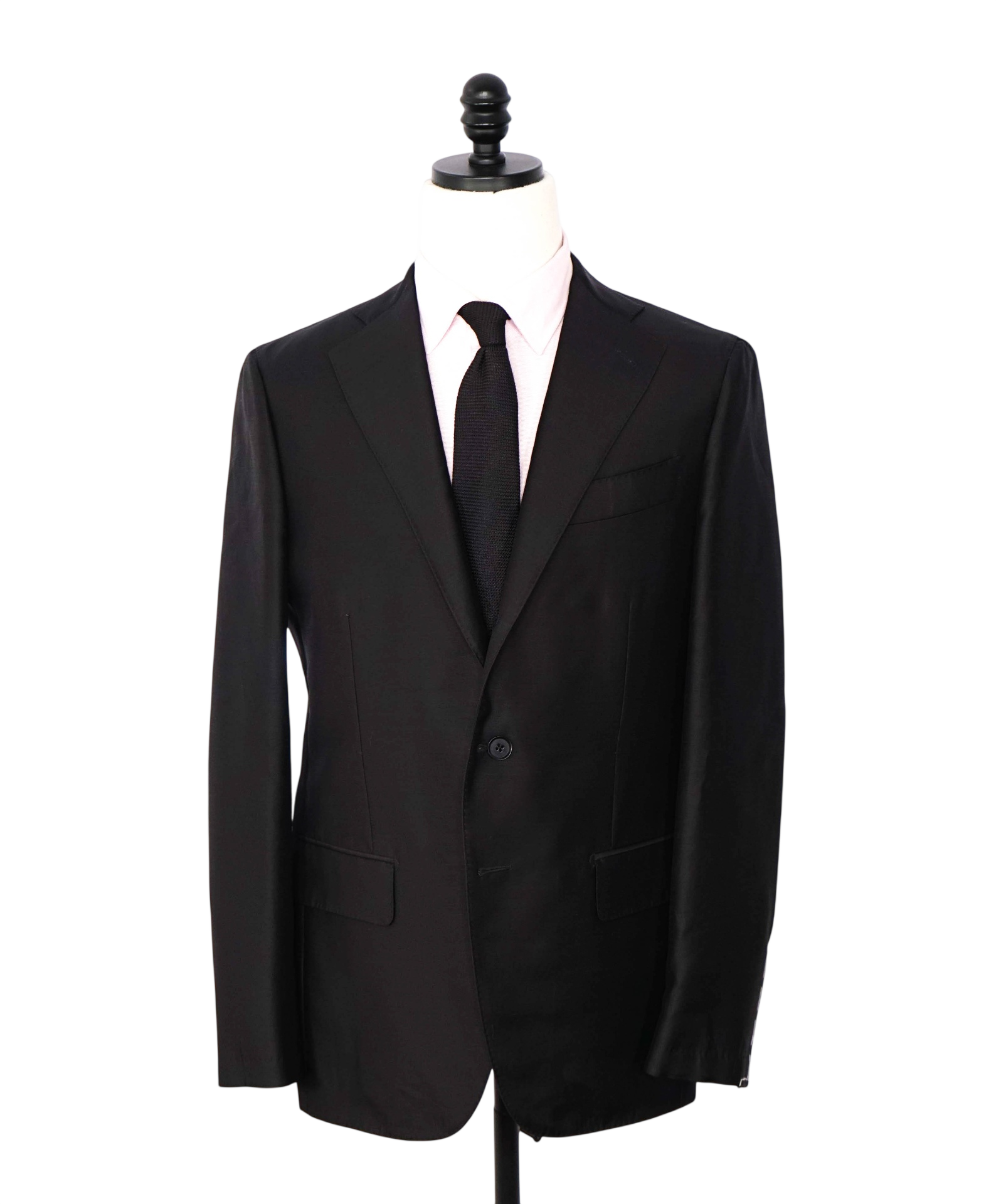 $1,495 EIDOS By ISAIA - Black PURE SILK Blazer - 40R