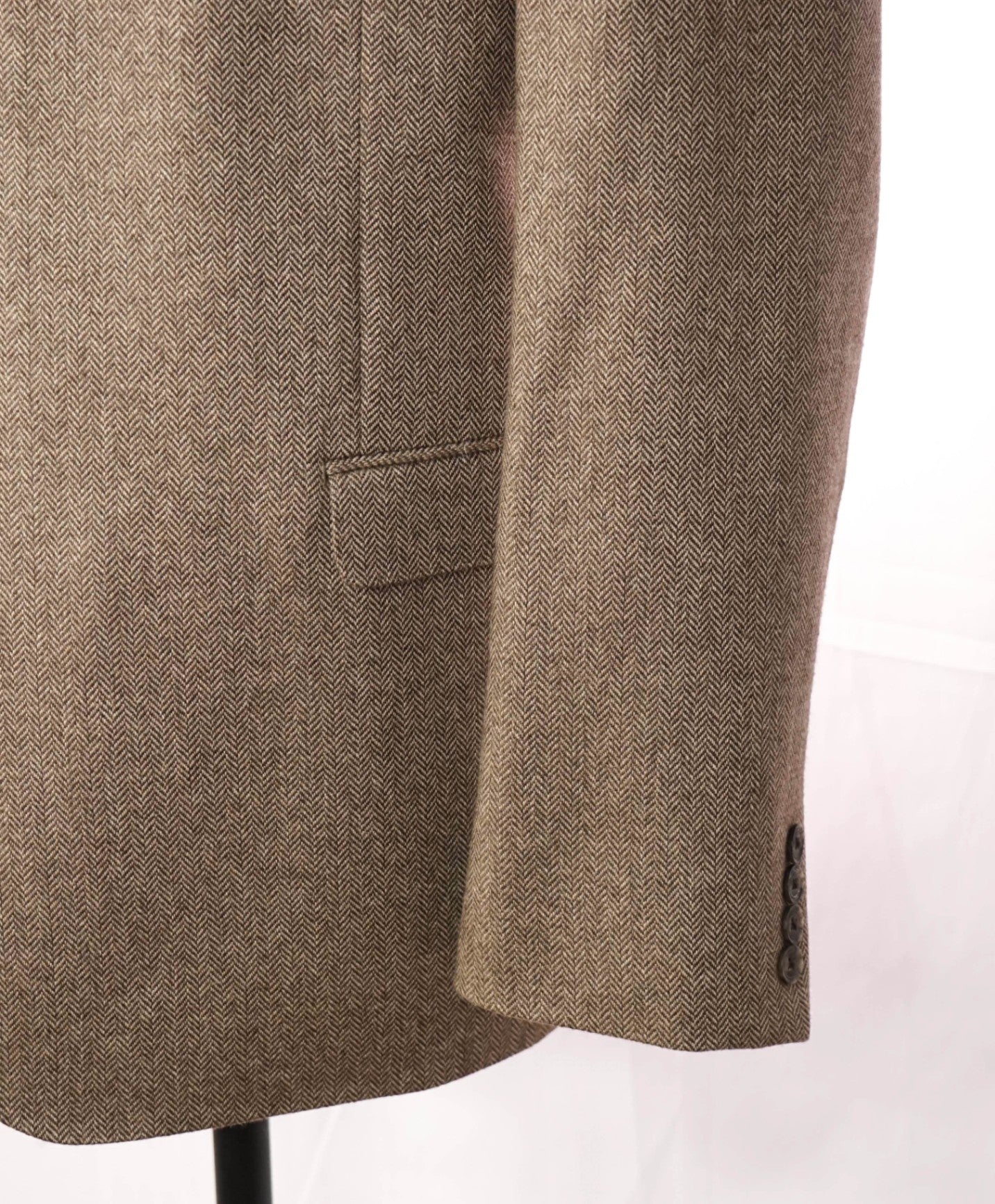 $1,295 SAKS 5TH AVE - Brown Herringbone Cashmere Blazer - 50R