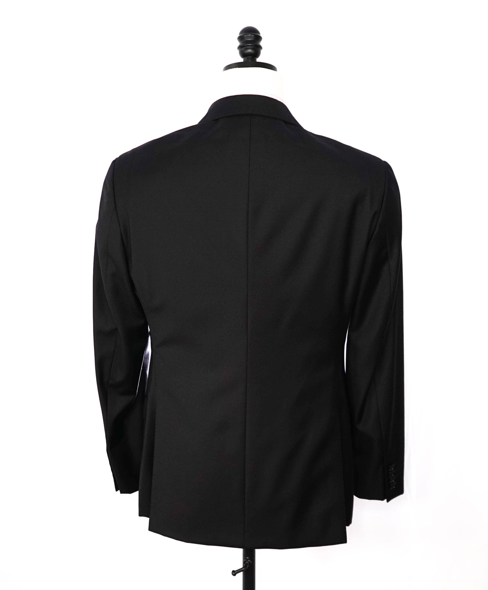 $1,495 EMPORIO ARMANI - Solid Black 130's Wool Blazer - 40R