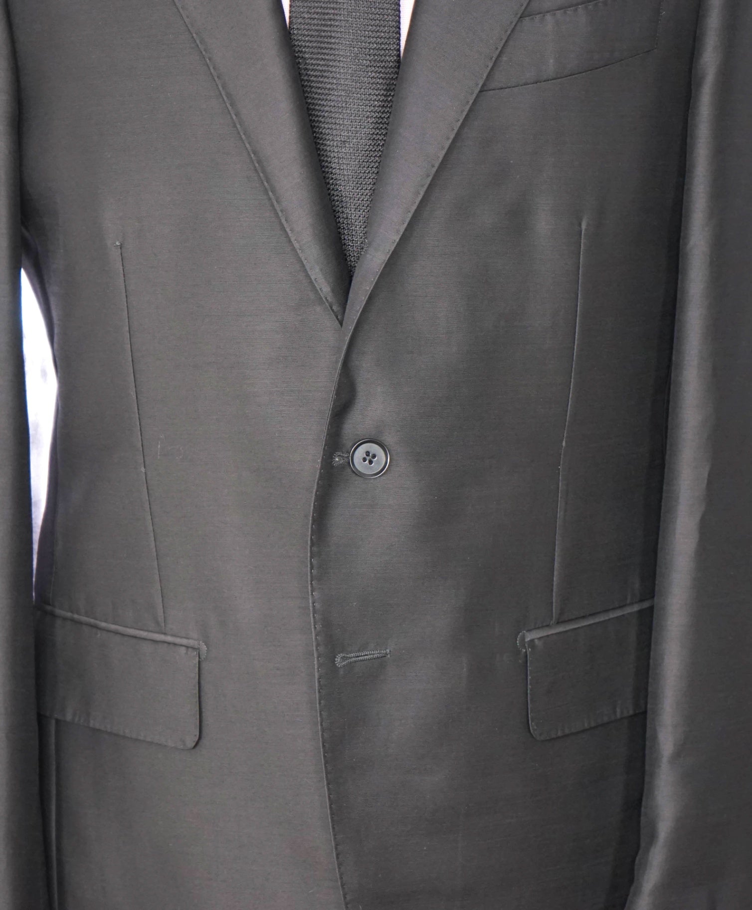 $1,495 EIDOS By ISAIA - Black PURE SILK Blazer - 40R