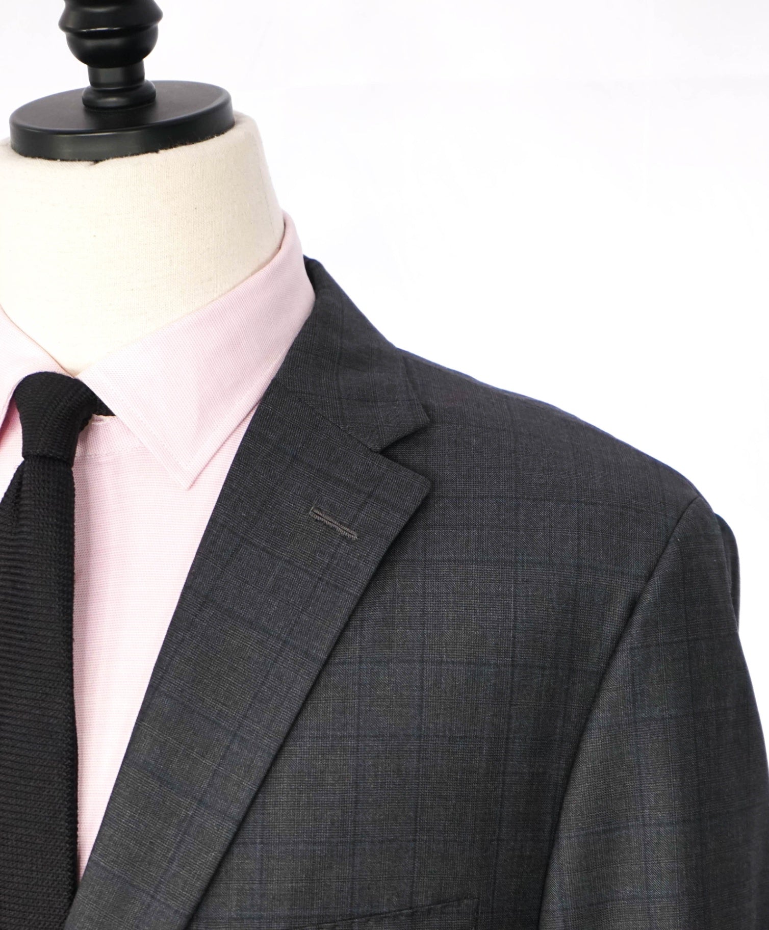 $1,695 LORO PIANA For HICKEY FREEMAN-Gray Plaid Wool Suit- 46R