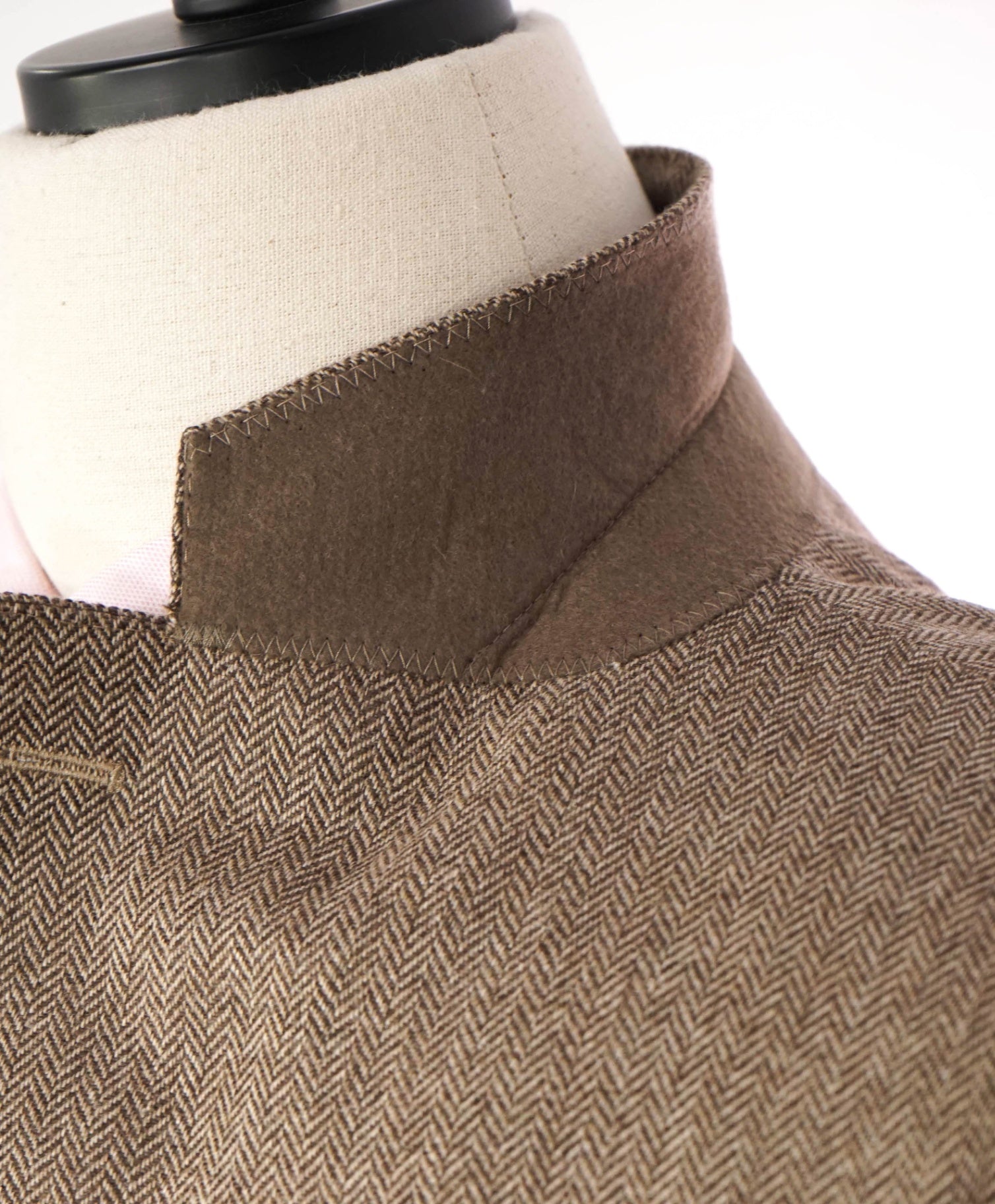 $1,295 SAKS 5TH AVE - Brown Herringbone Cashmere Blazer - 50R