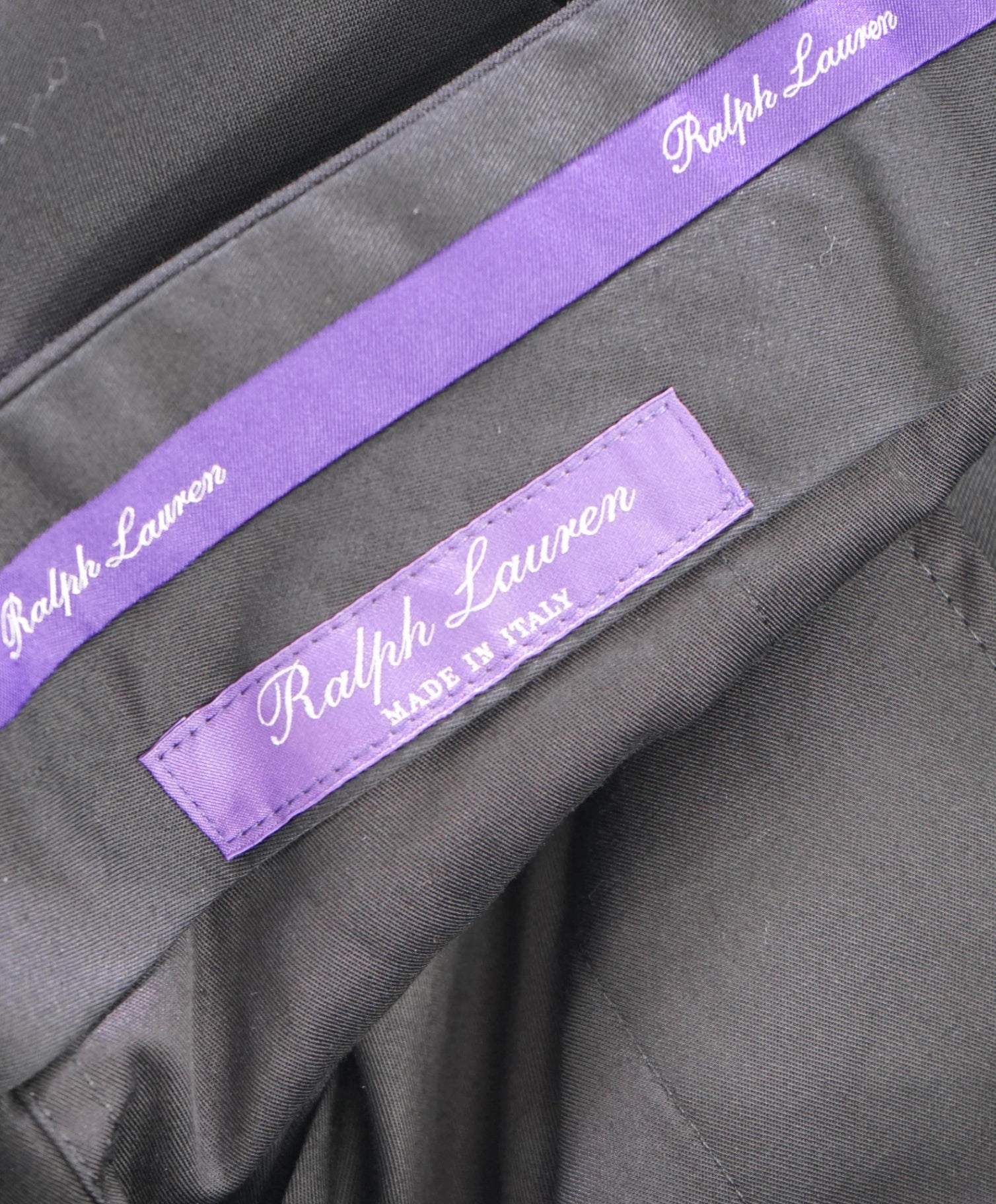 $995 RALPH LAUREN PURPLE LABEL - Black Tuxedo Pants - 32W