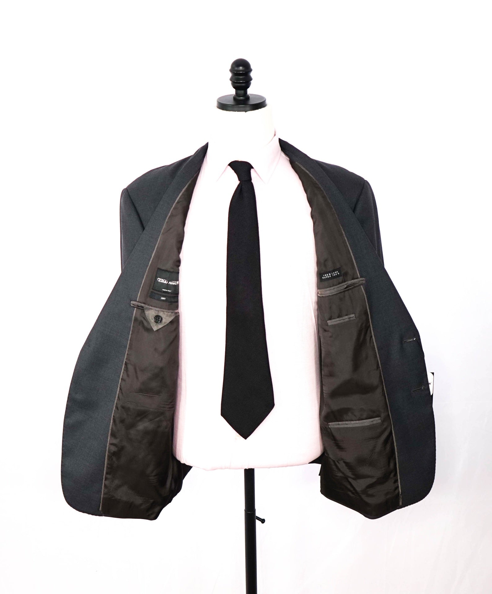 $2,595 GIORGIO ARMANI - Gray Super 160's Wool Blazer - 44R