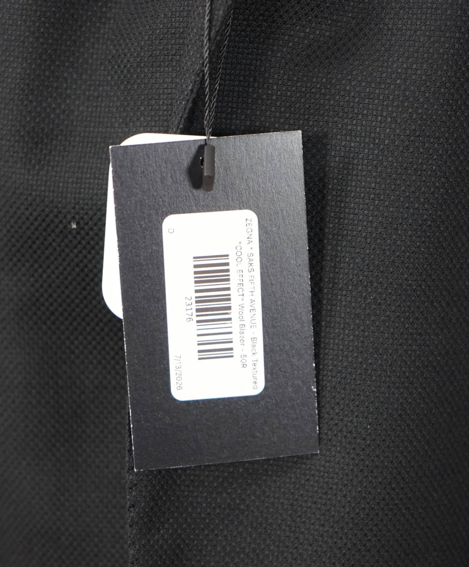 $2,595 ZEGNA - Black "COOL EFFECT" Wool Blazer - 50R US