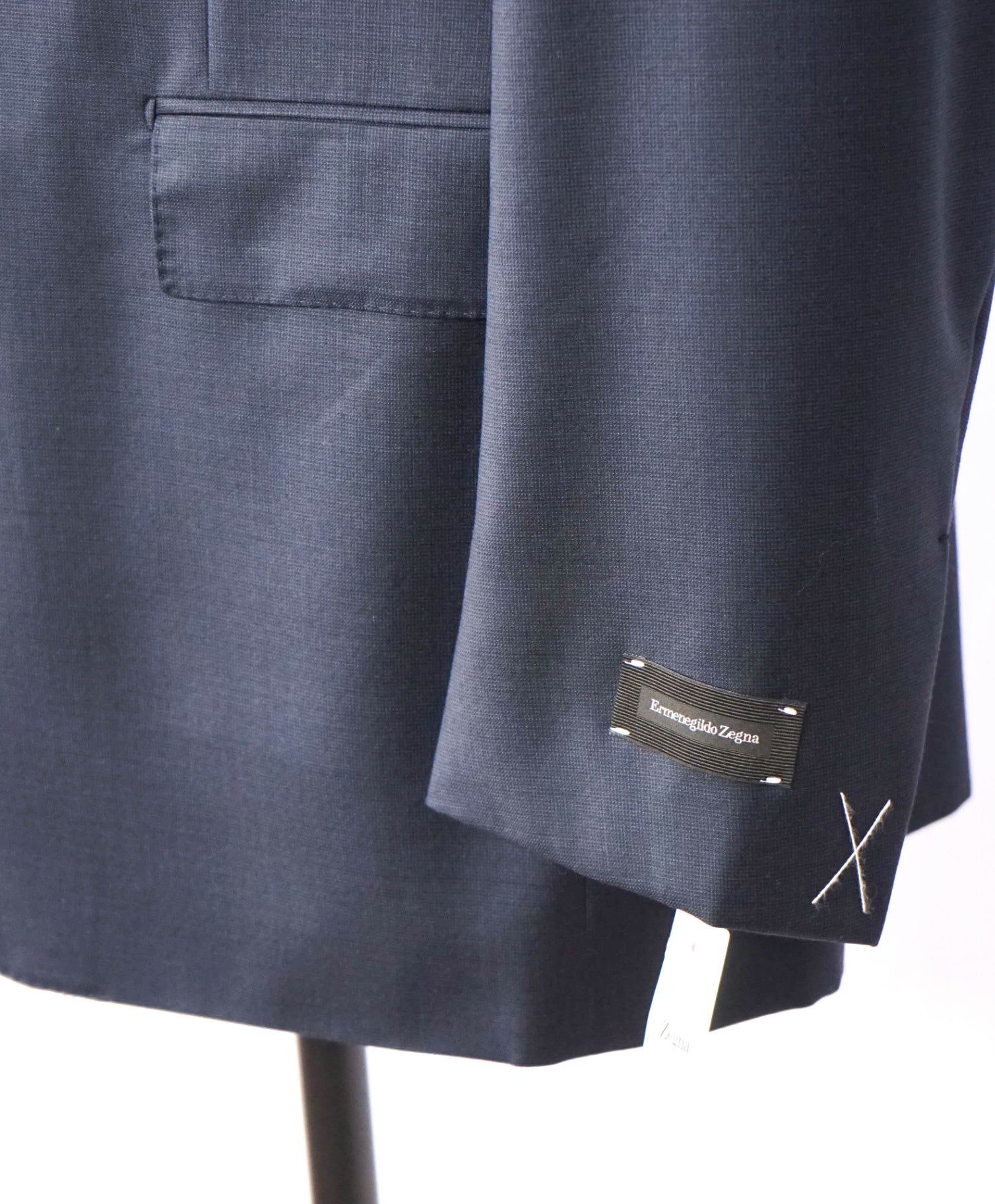 $3,450 ZEGNA - Navy Birdseye "TROFEO" Wool Blazer - 50R US
