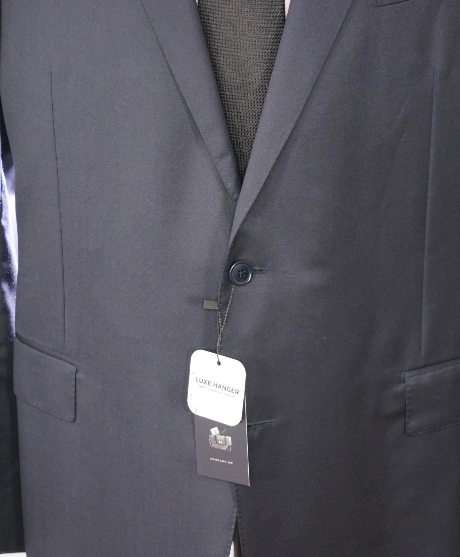$2,695 ZEGNA - Navy Blue "MICRONSPHERE" Wool Blazer - 50L