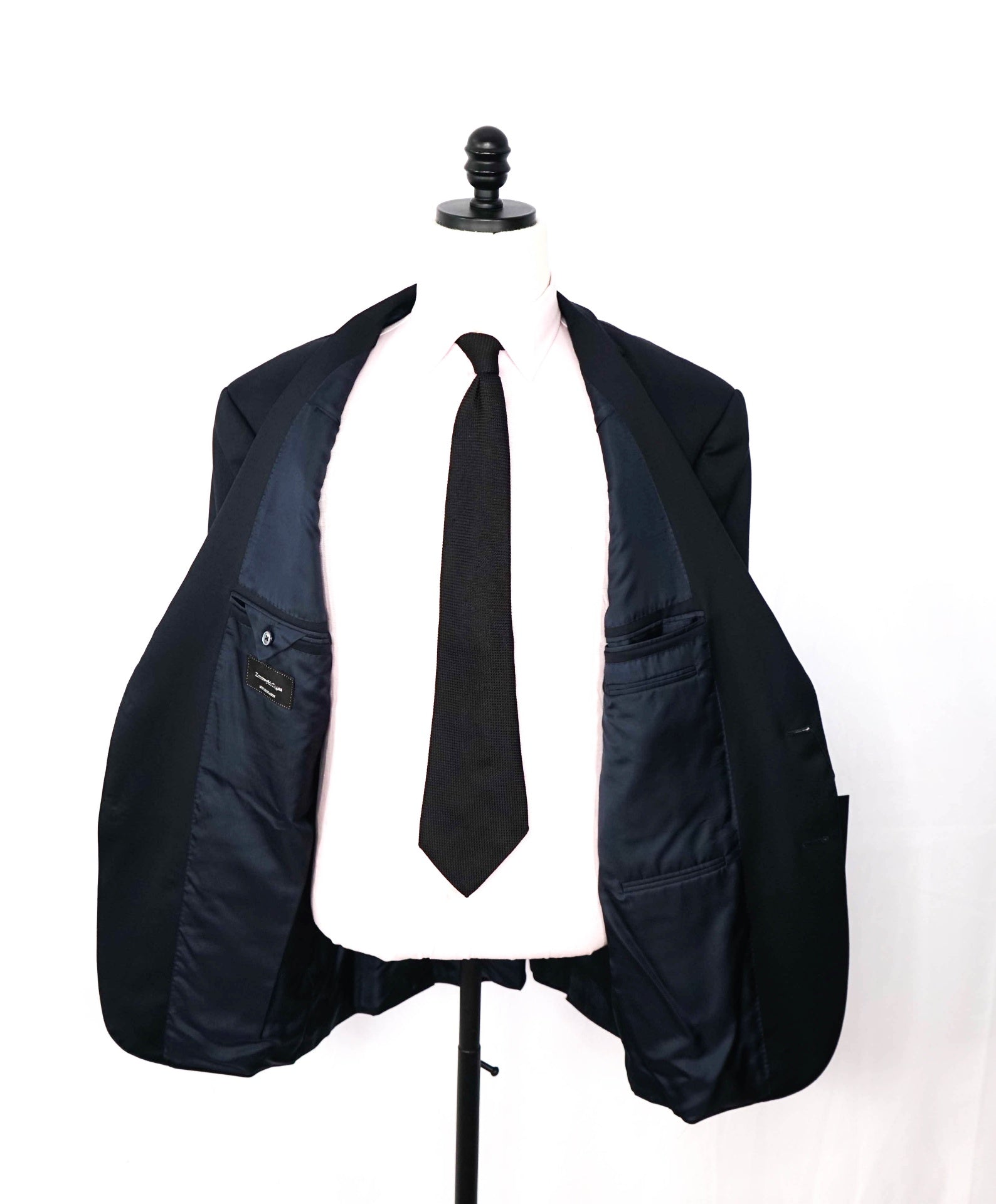 $2,895 ZEGNA - Navy Blue "MULTISEASON" Wool Blazer - 48R