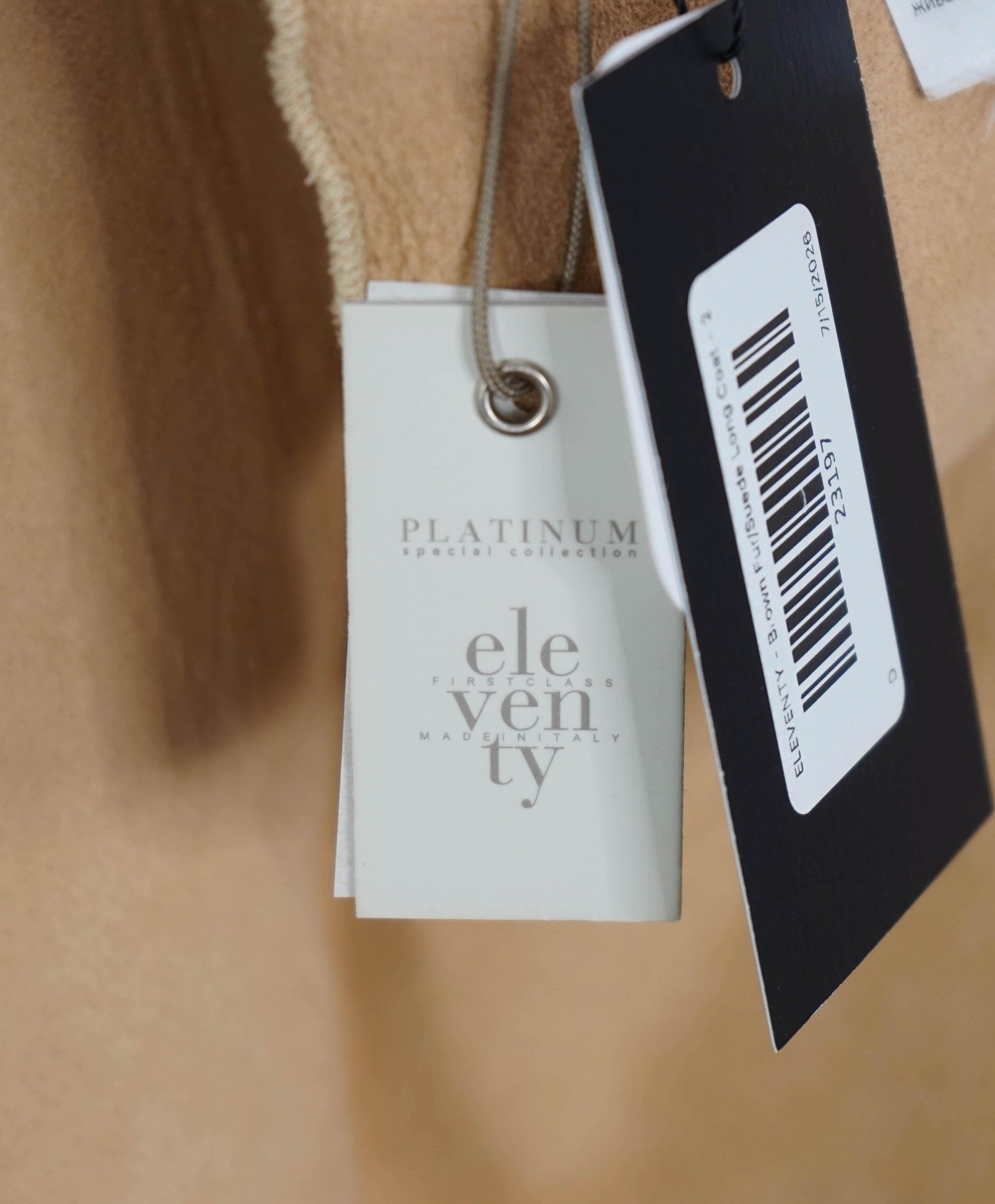 $6,695 ELEVENTY - Shearling Fur/Suede Long Coat - US 2 EU 40