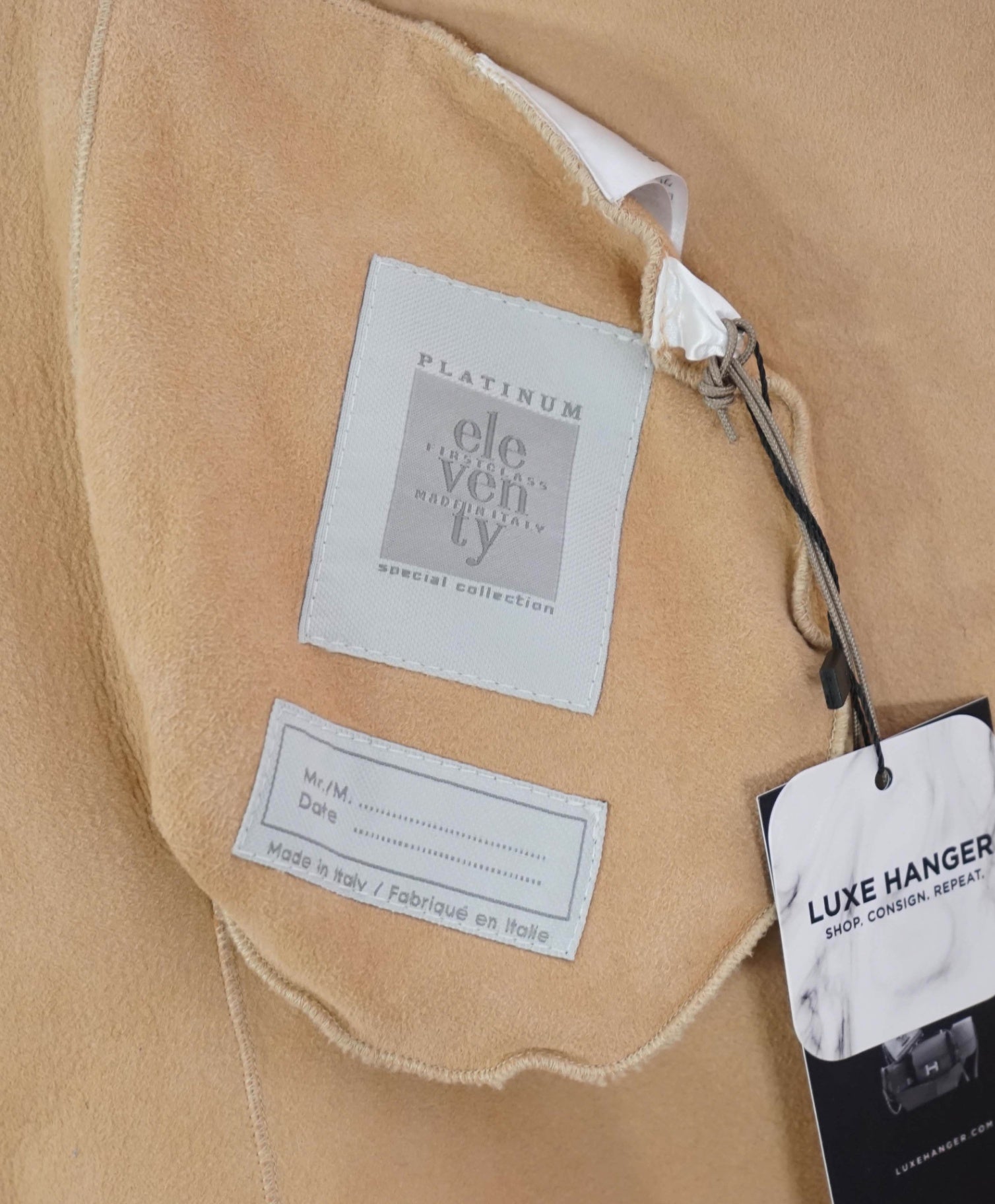 $6,695 ELEVENTY - Shearling Fur/Suede Long Coat - US 2 EU 40