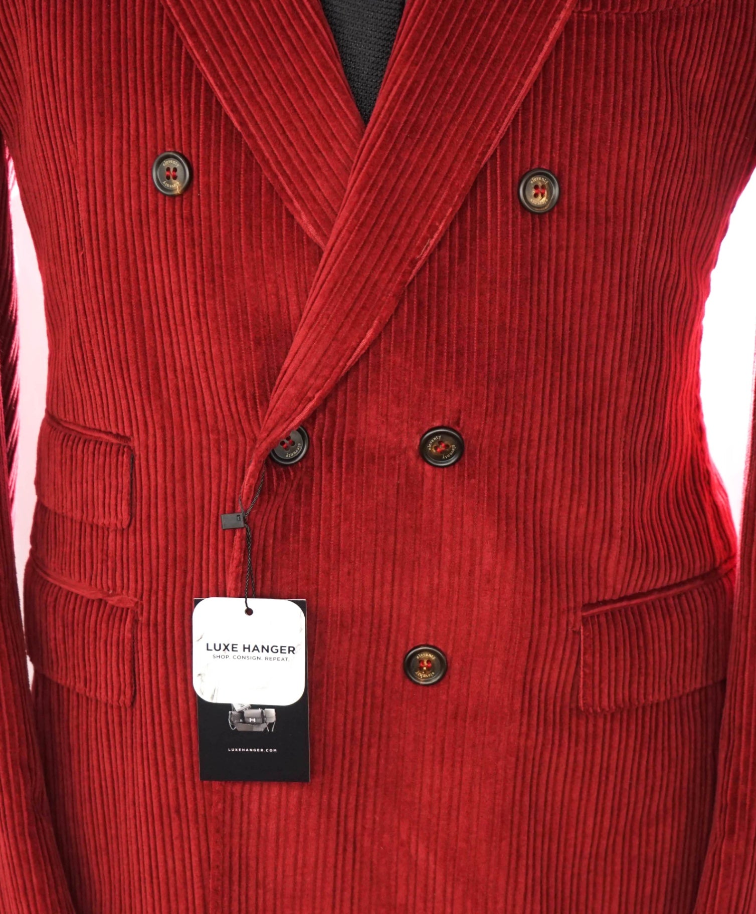 $2,195 ELEVENTY By ZEGNA -Corduroy Double Breasted Blazer - 40