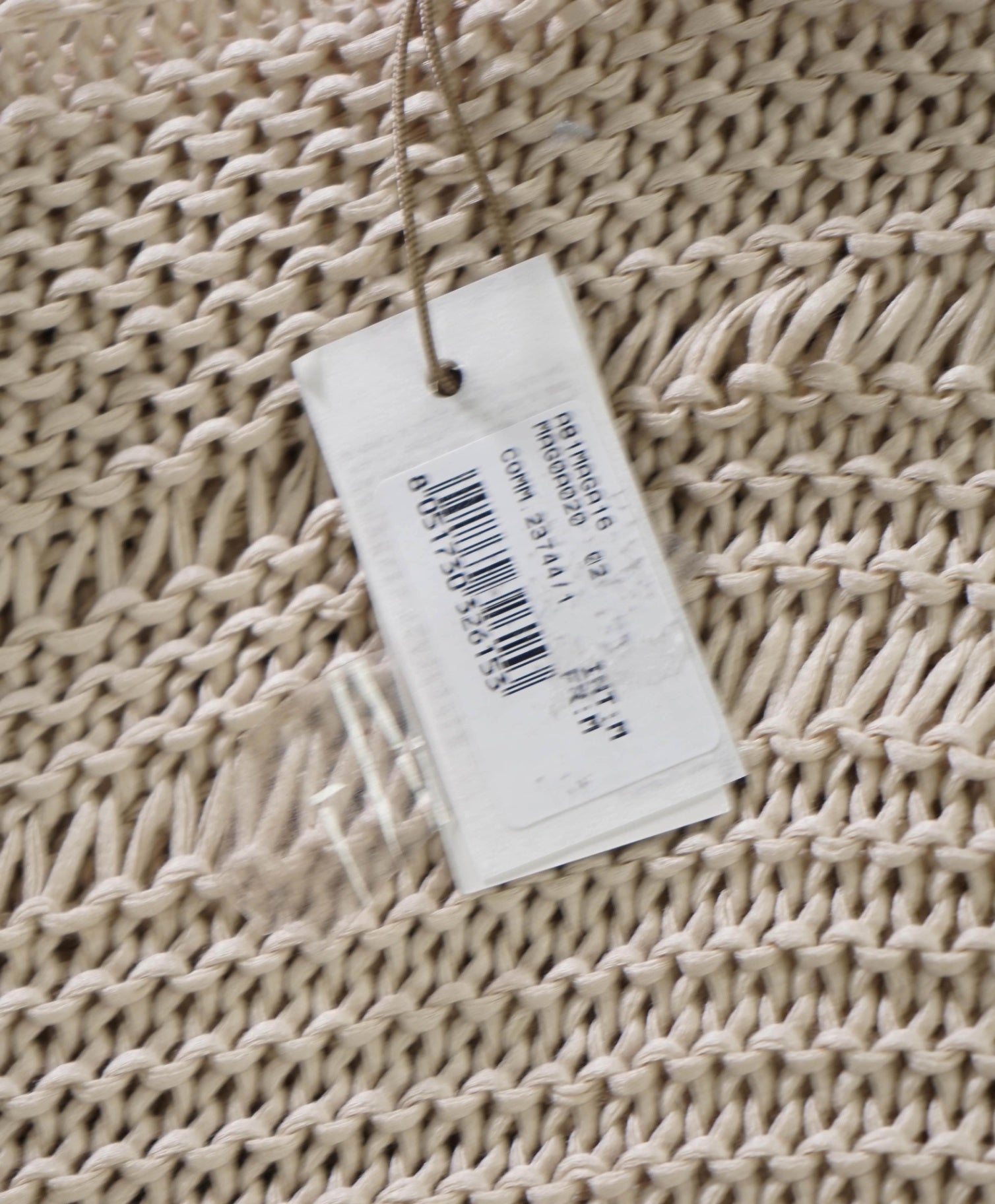 $495 ELEVENTY - Beige Netted Crochet Cotton Shirt - M