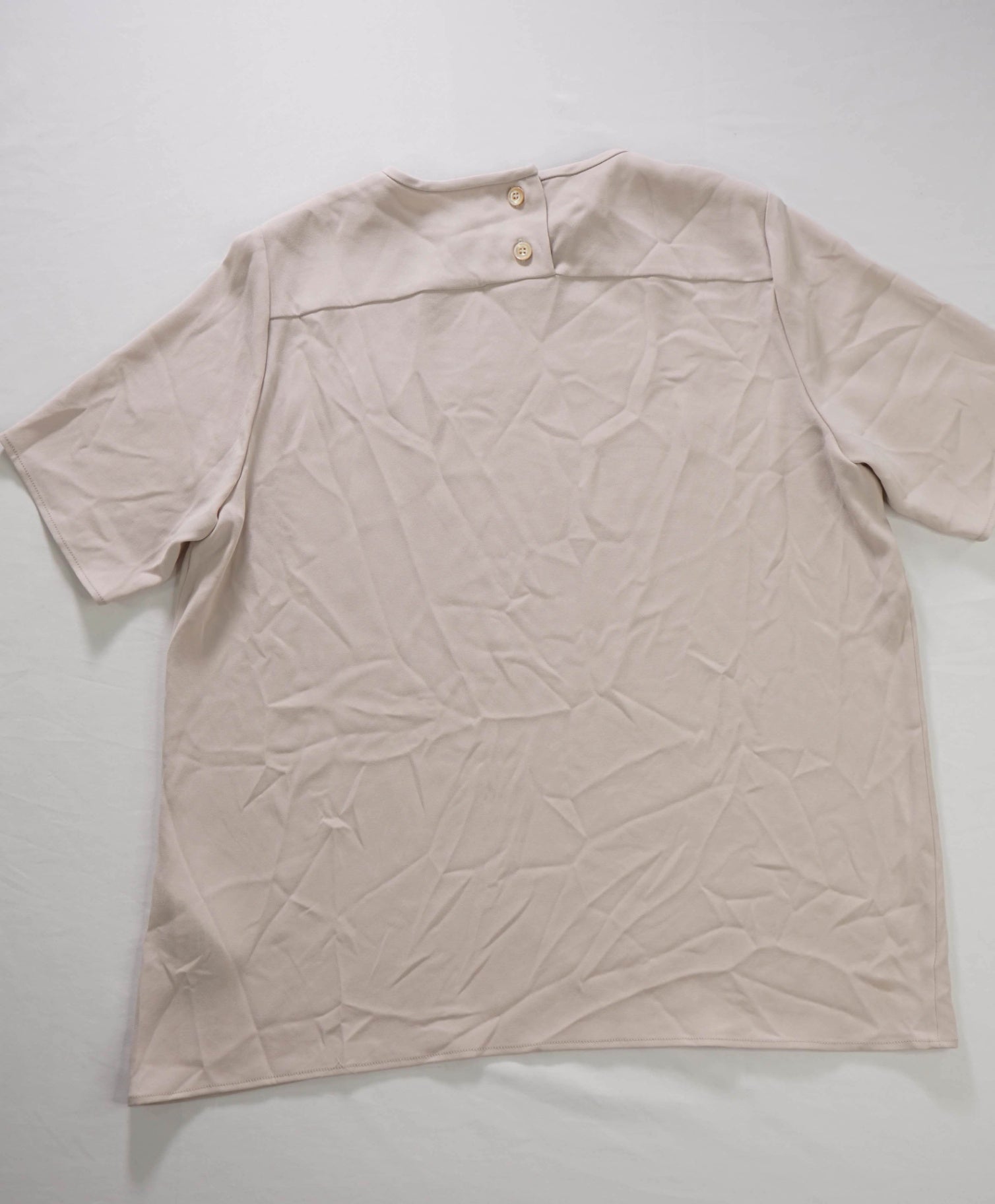 $295 ELEVENTY - Beige Triacetate Shirt - 2 US