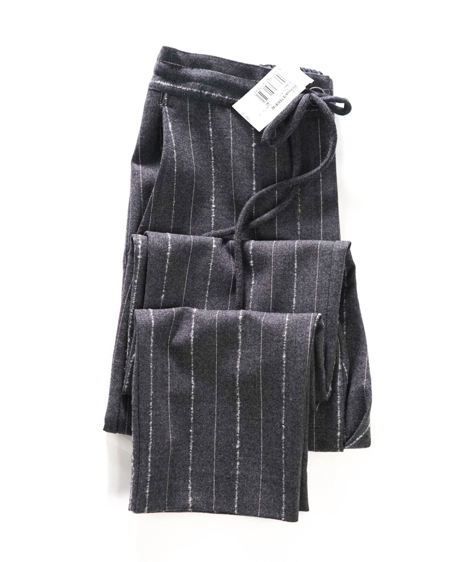 $1,895 ELEVENTY - Gray Stripe Flannel Wool Suit - 2 US