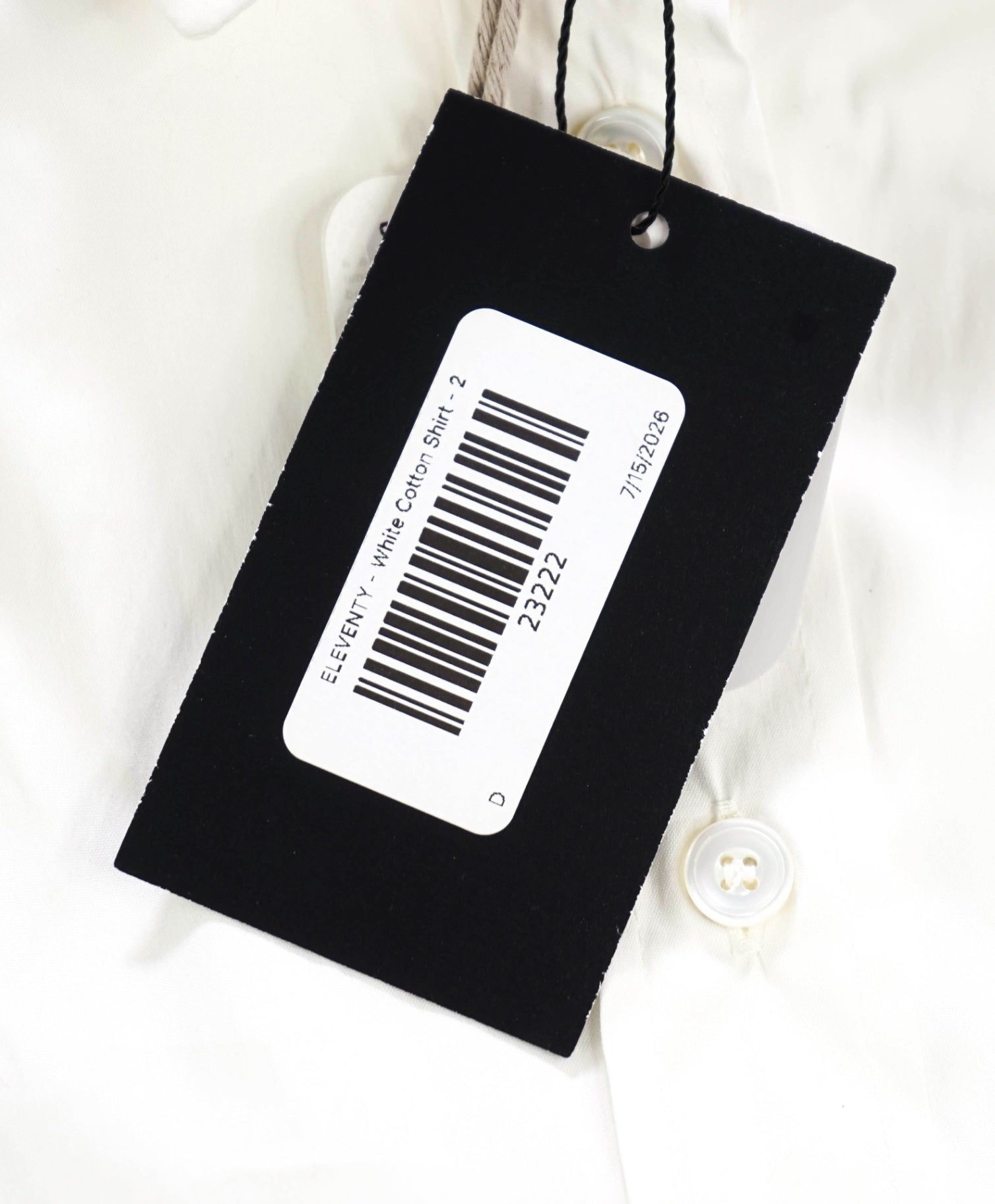 $395 ELEVENTY - White Cotton Shirt - 2US