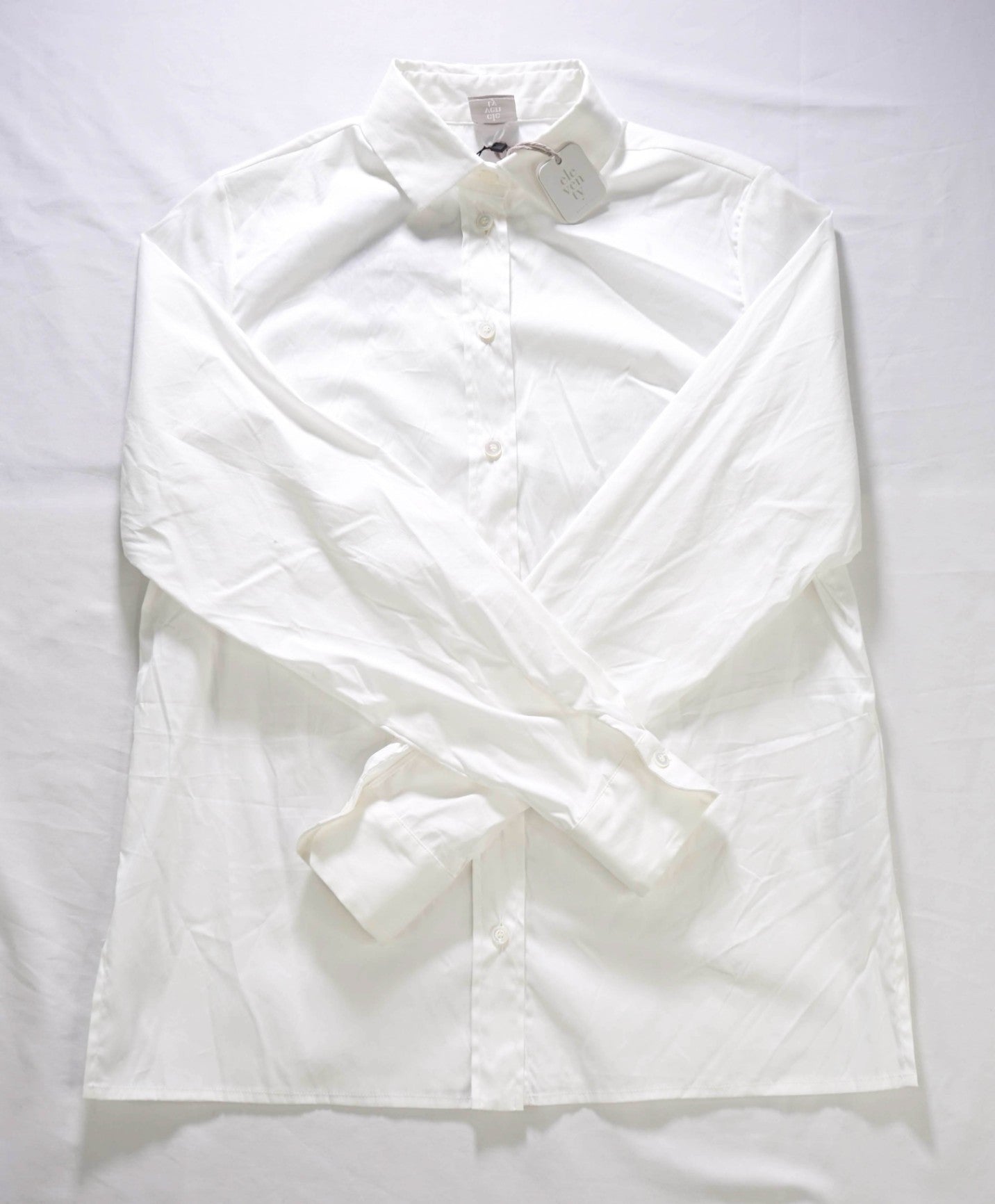 $395 ELEVENTY - White Cotton Shirt - 2US