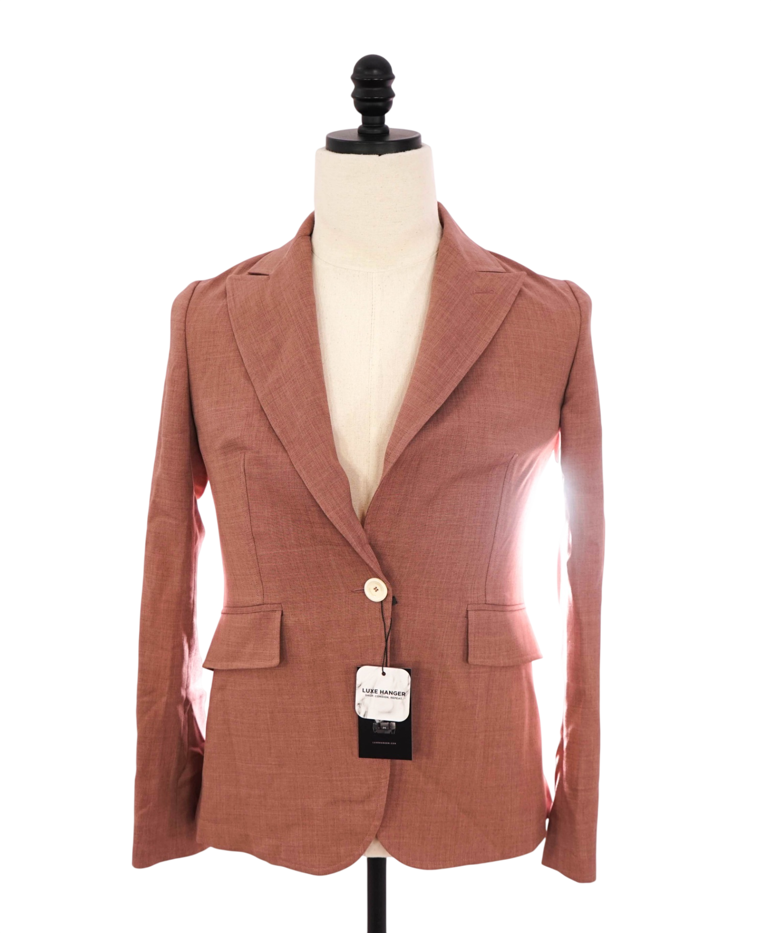 $1,195 ELEVENTY - Pink Peak Lapel Blazer - 2 US (40EU)