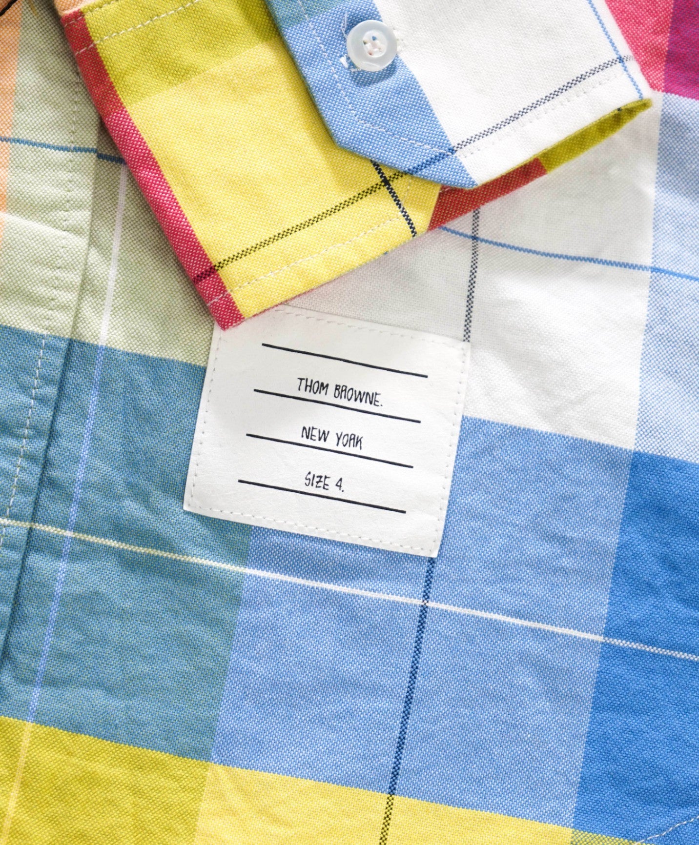 THOM BROWNE - Multi-Color Plaid Cotton Shirt - TB 4