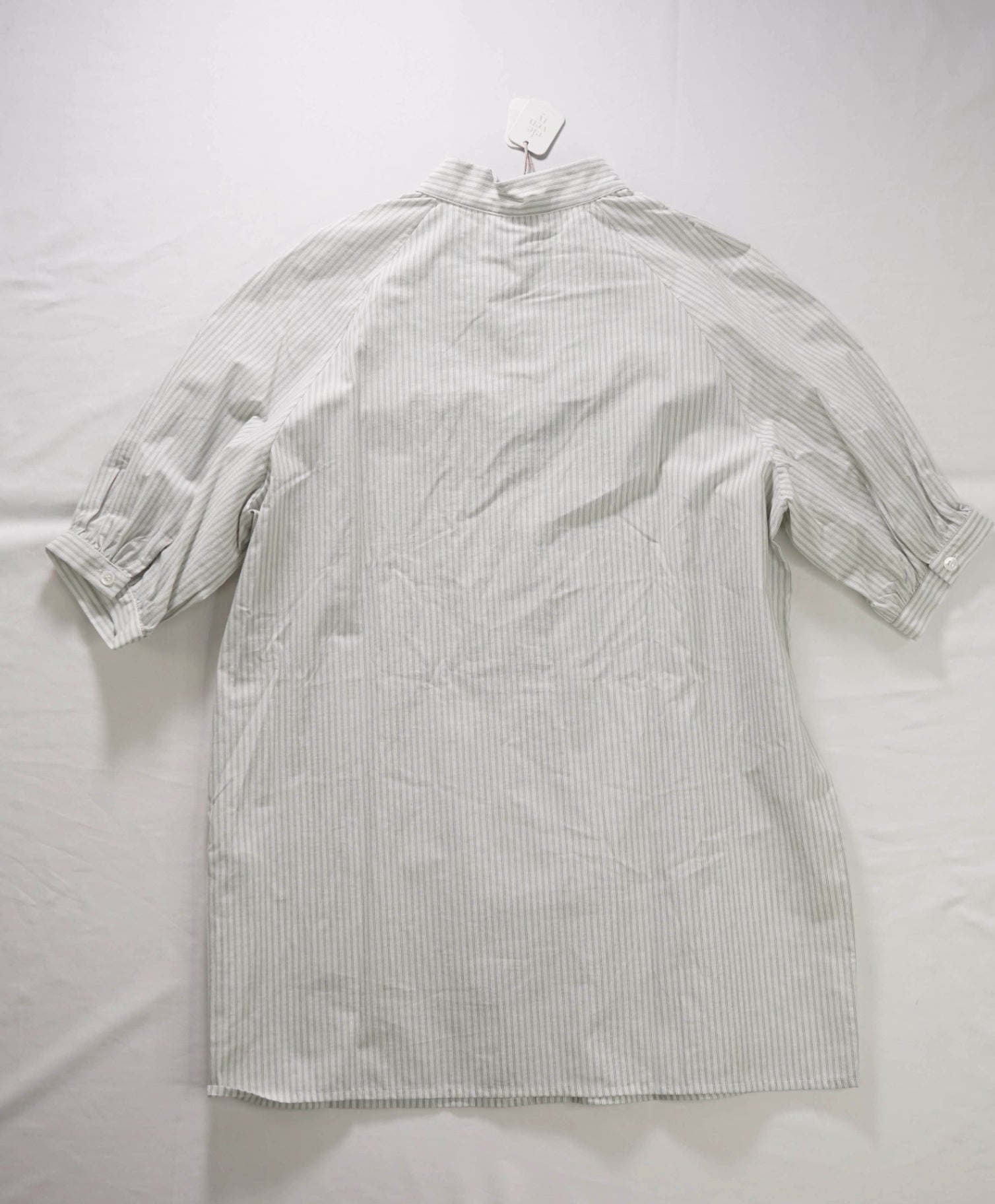 $495 ELEVENTY - Green Stripe Cotton Short Sleeve Shirt - 2 US