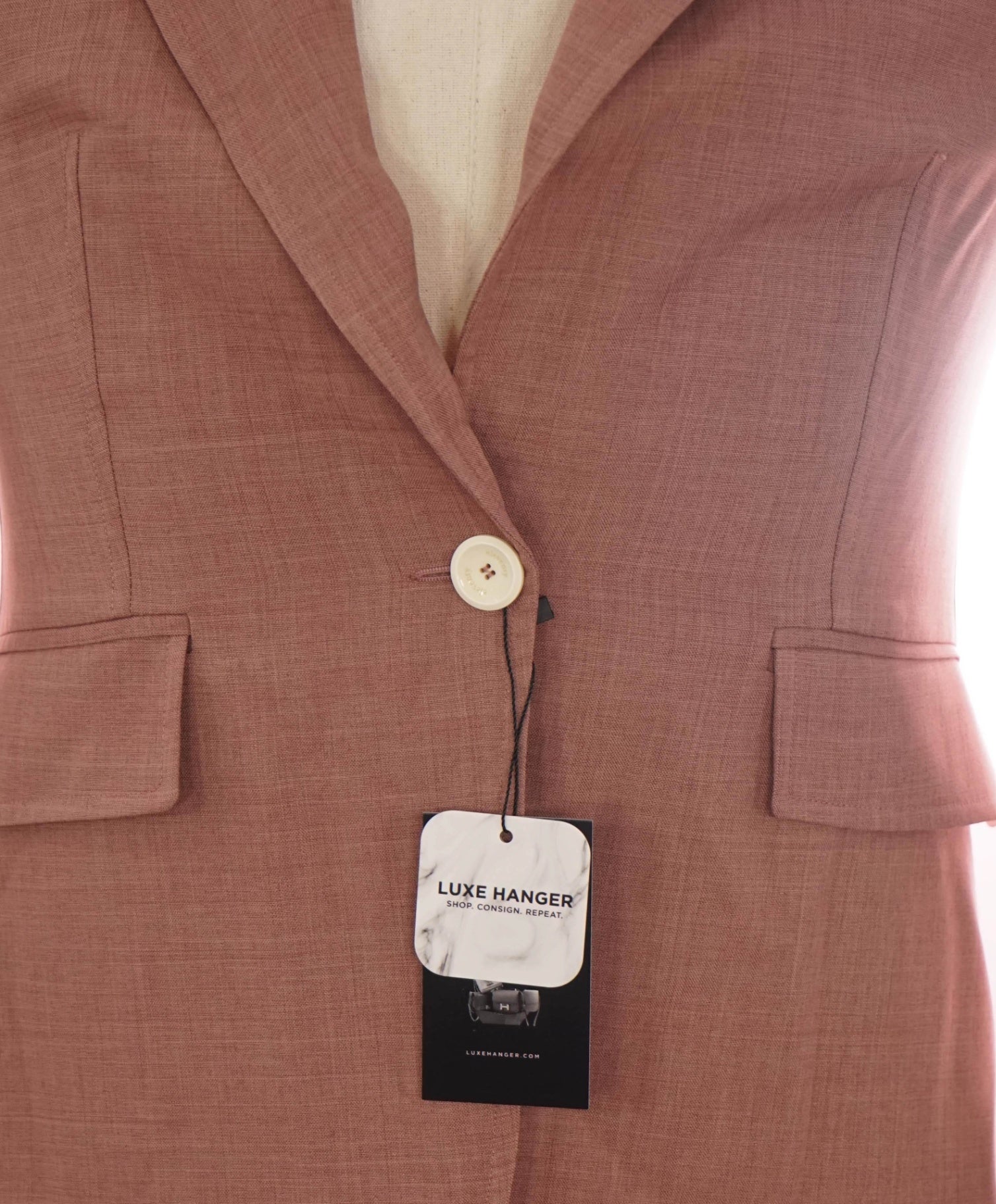 $1,195 ELEVENTY - Pink Peak Lapel Blazer - 2 US (40EU)