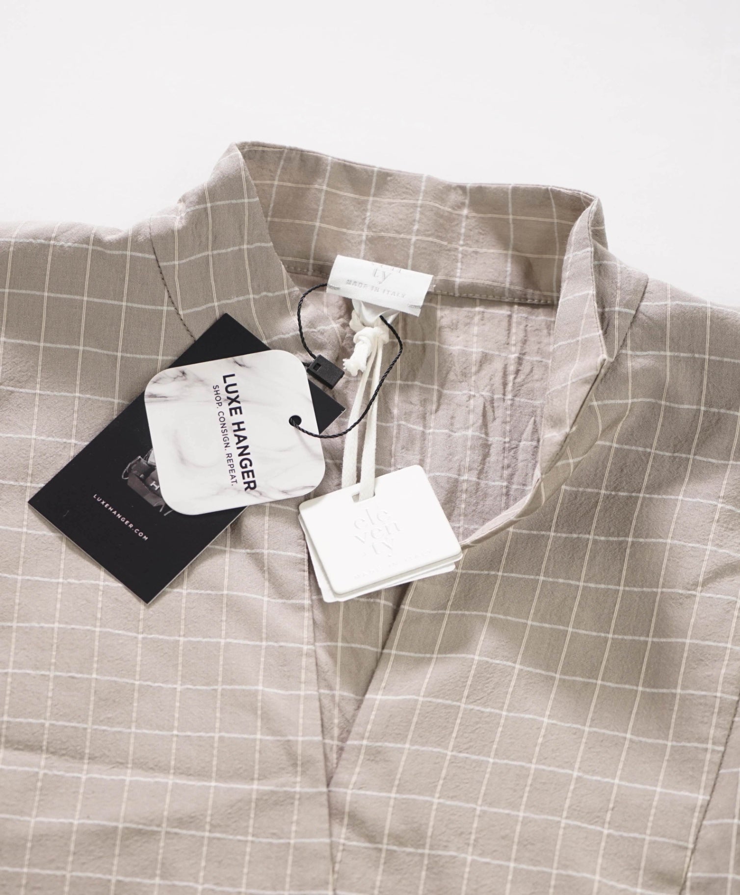 $395 ELEVENTY - Gray Spandex/Silk/Cotton Shirt - 2 US