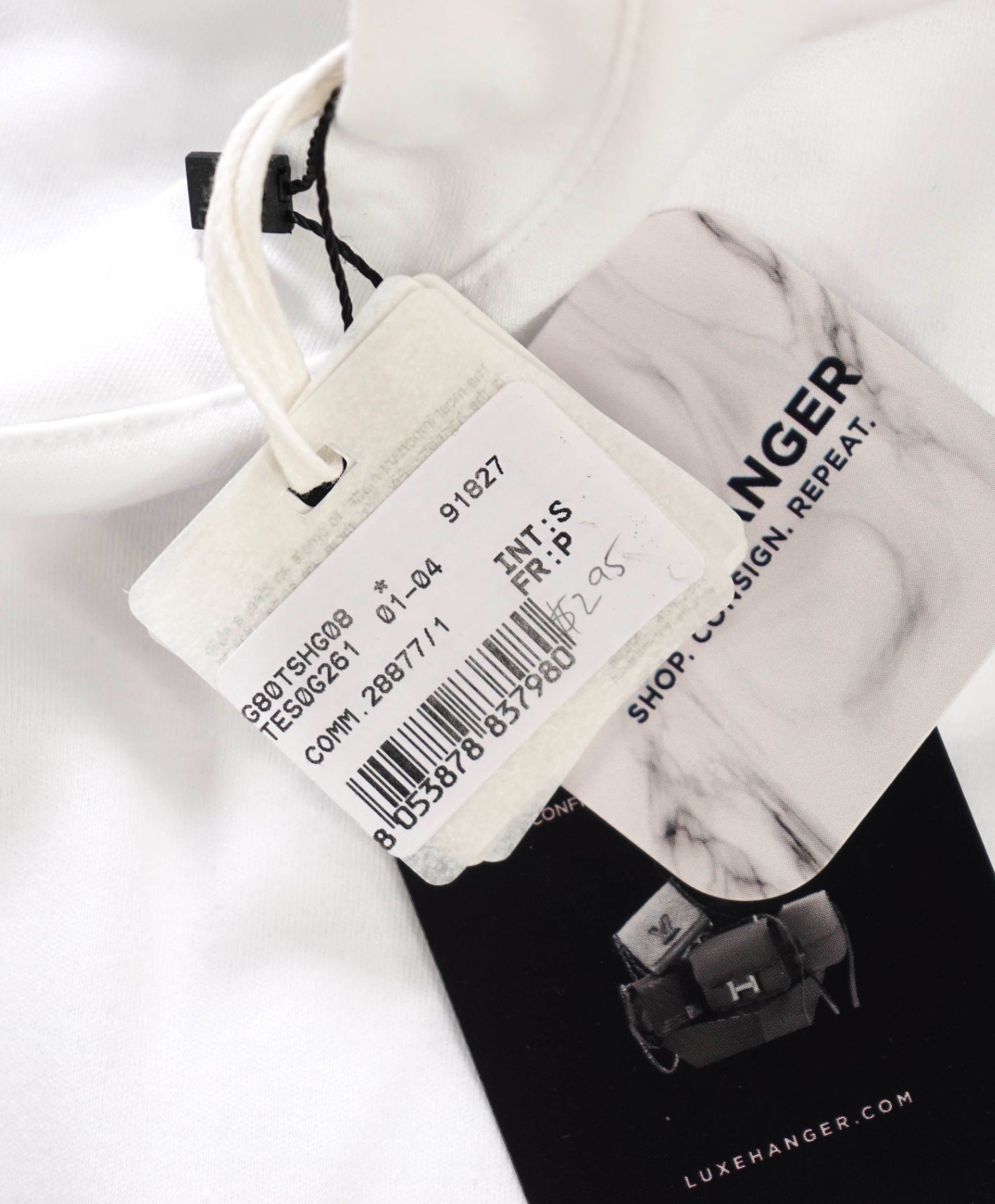 $295 ELEVENTY - White Cotton T-Shirt - S
