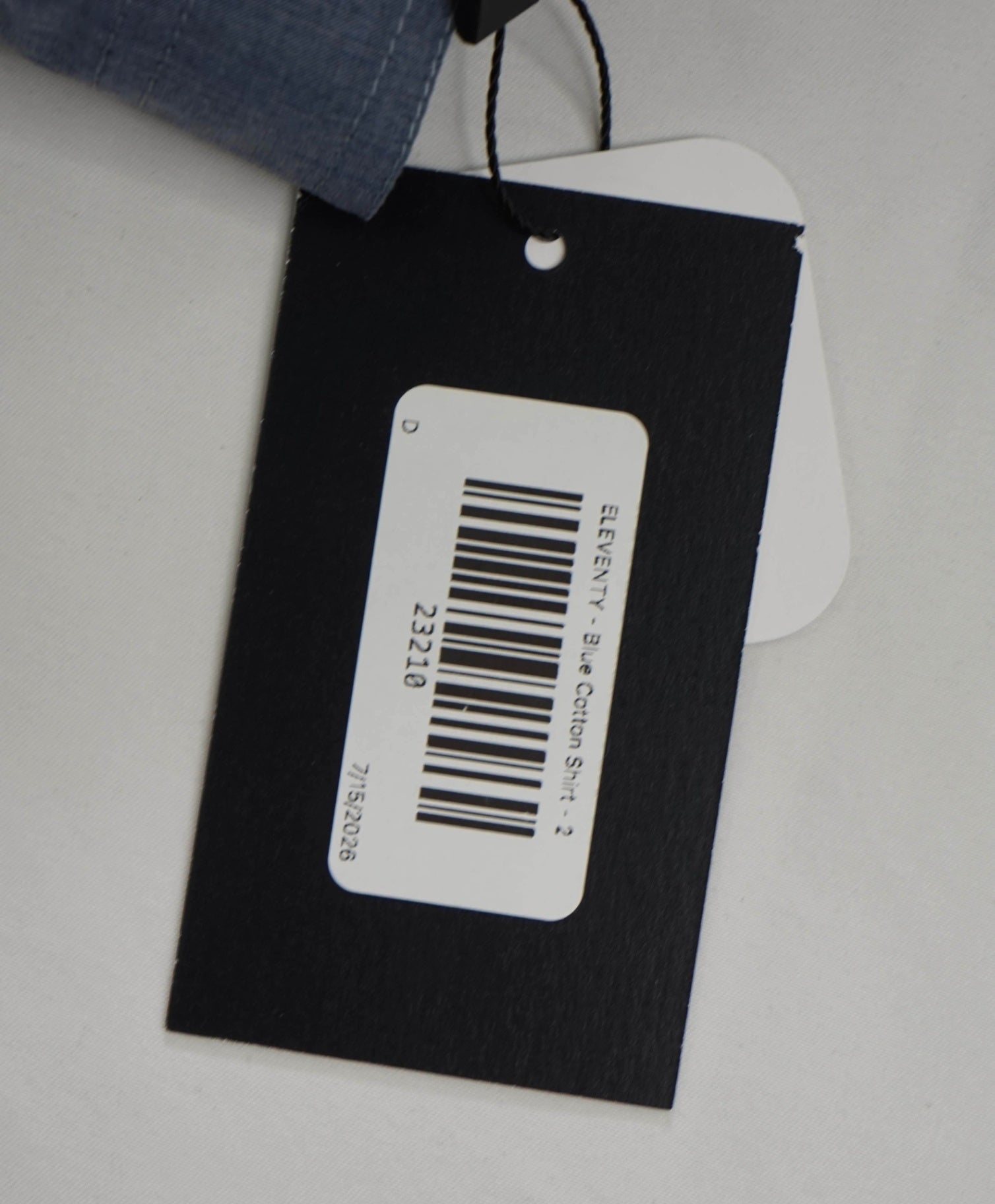 $595 ELEVENTY - Blue Cotton Shirt - 2 US