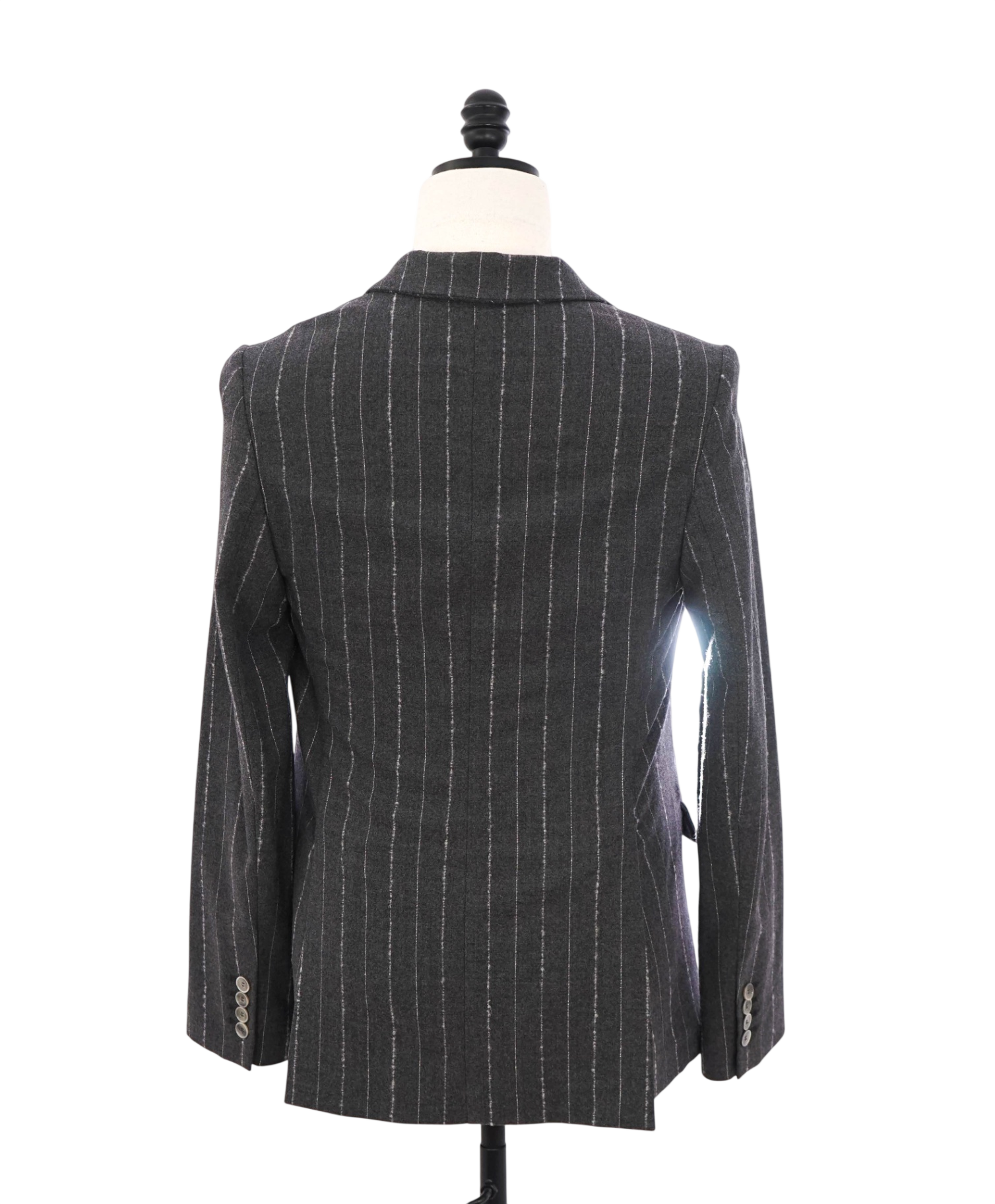 $1,195 ELEVENTY - Gray Flannel Wool/Elastane Blazer - 8 US