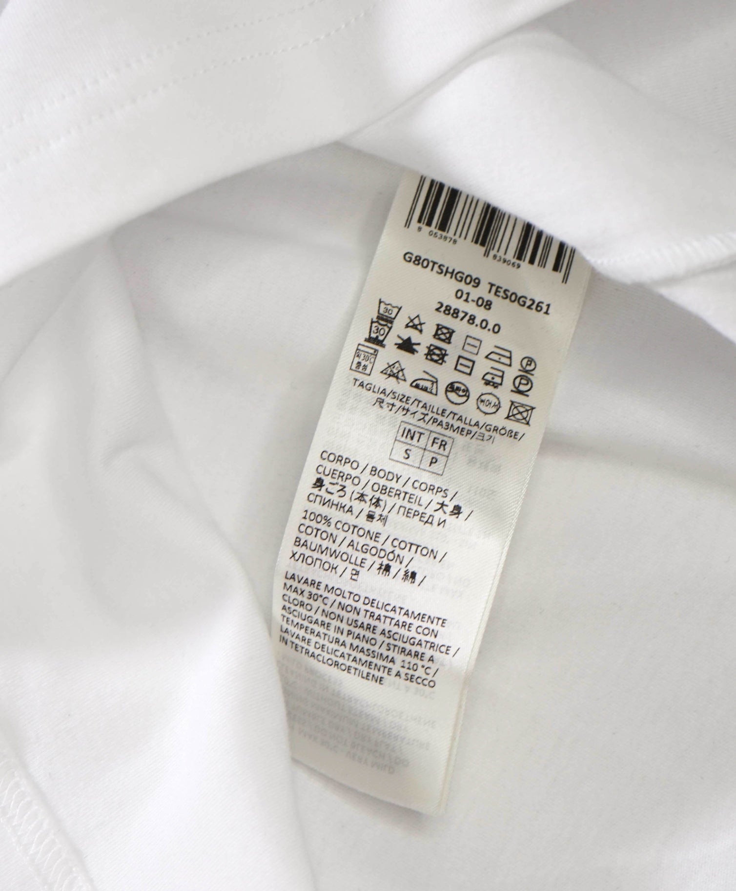 $295 ELEVENTY - White Cotton T-Shirt - S