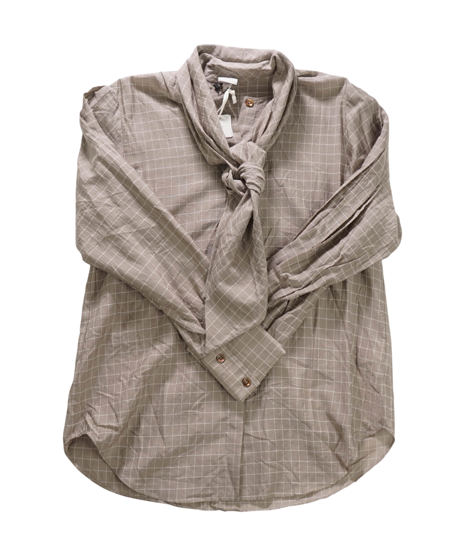 $495 ELEVENTY - Gray Spandex/Silk/Cotton Shirt - 2 US