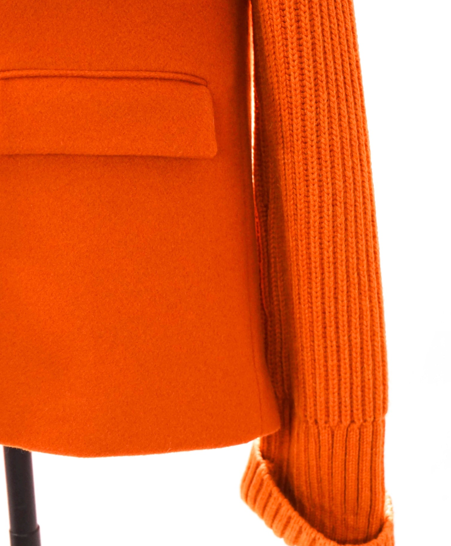$1,195 ELEVENTY - Orange Wool/Polyamide Coat - 2 US