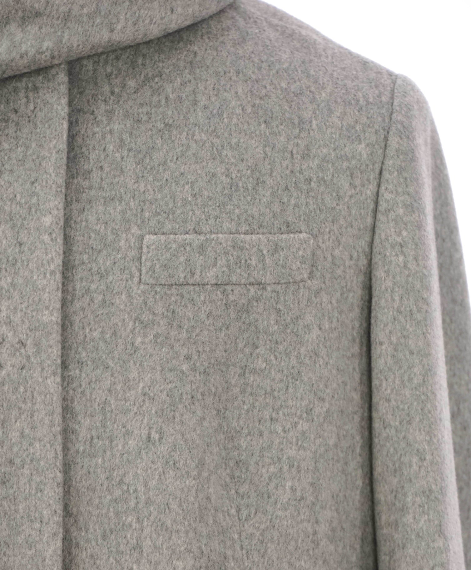 $1,195 ELEVENTY - Gray Scarf Neck Wool Coat - 8 US