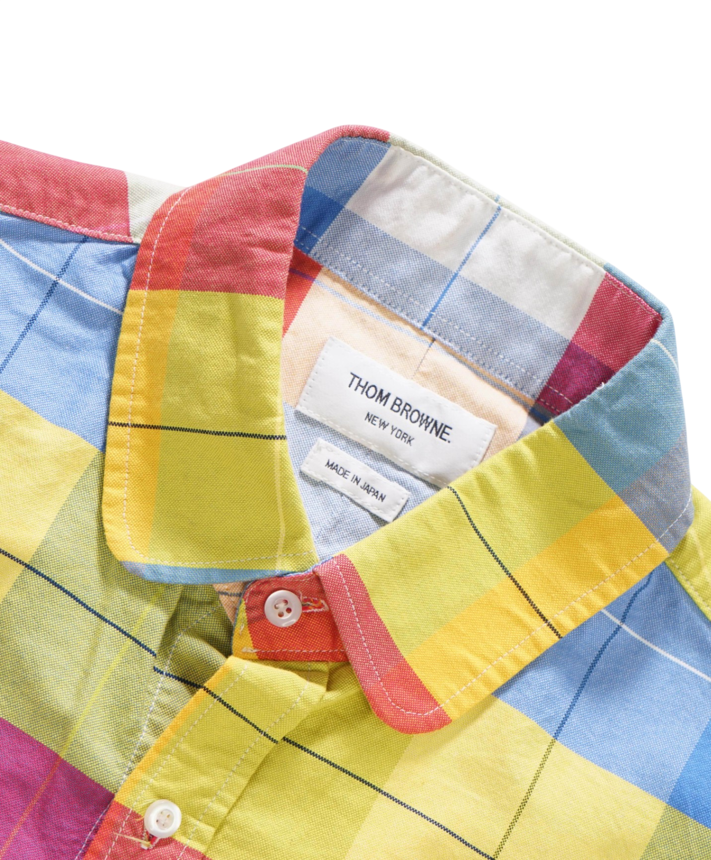 THOM BROWNE - Multi-Color Plaid Cotton Shirt - TB 4