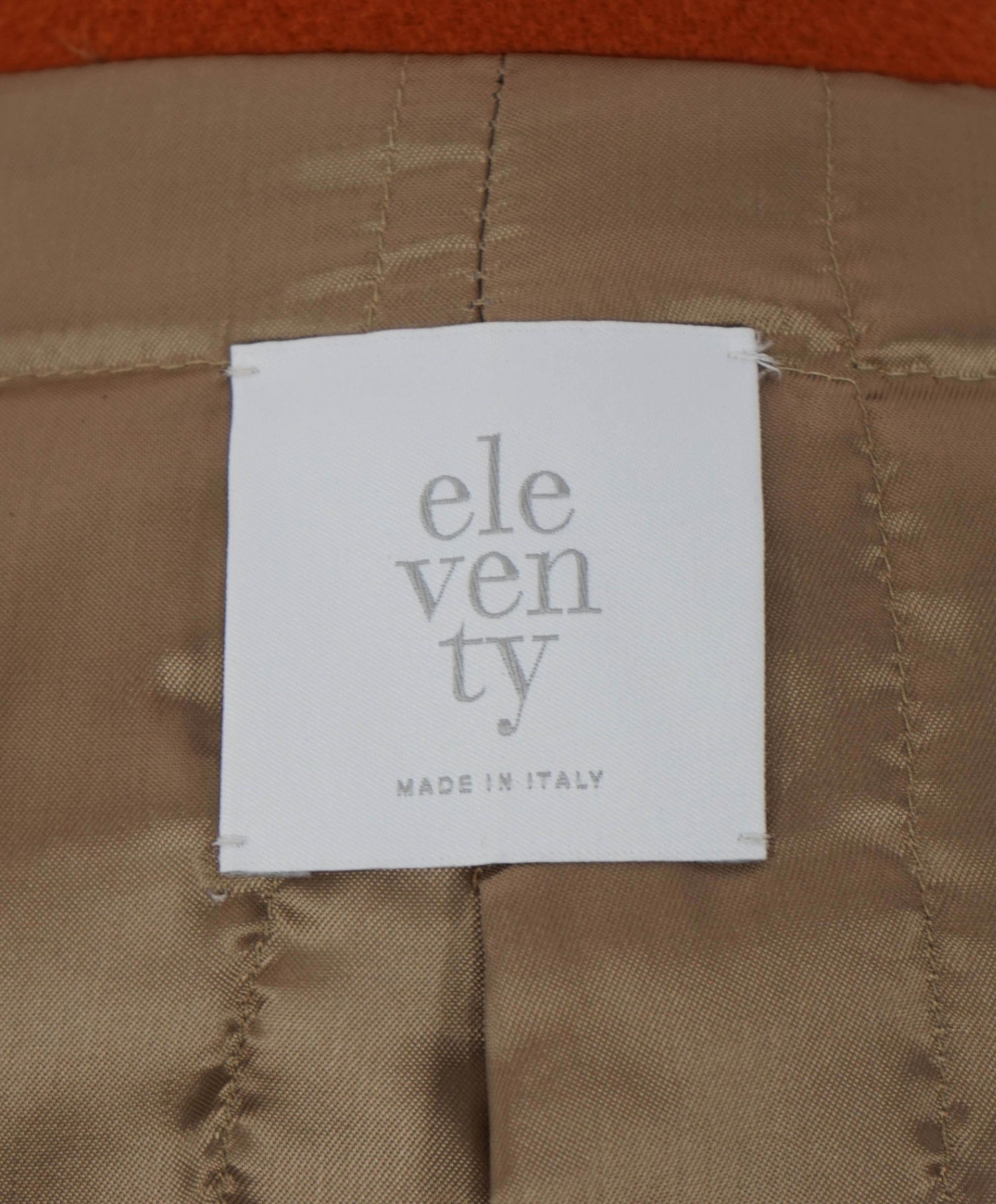 $1,195 ELEVENTY - Orange Wool/Polyamide Coat - 2 US