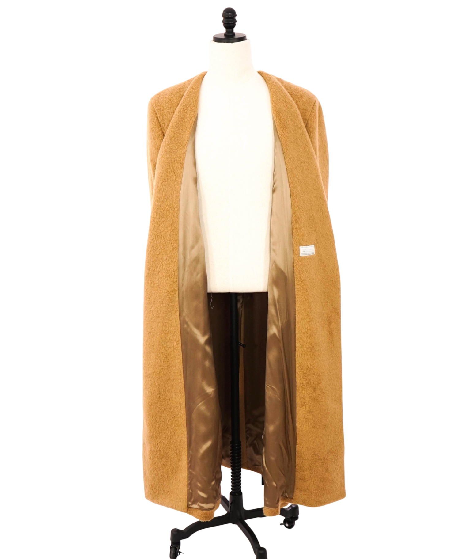 $4,495 ELEVENTY - Camel Brown Alpaca/Wool Long Coat - 10 US