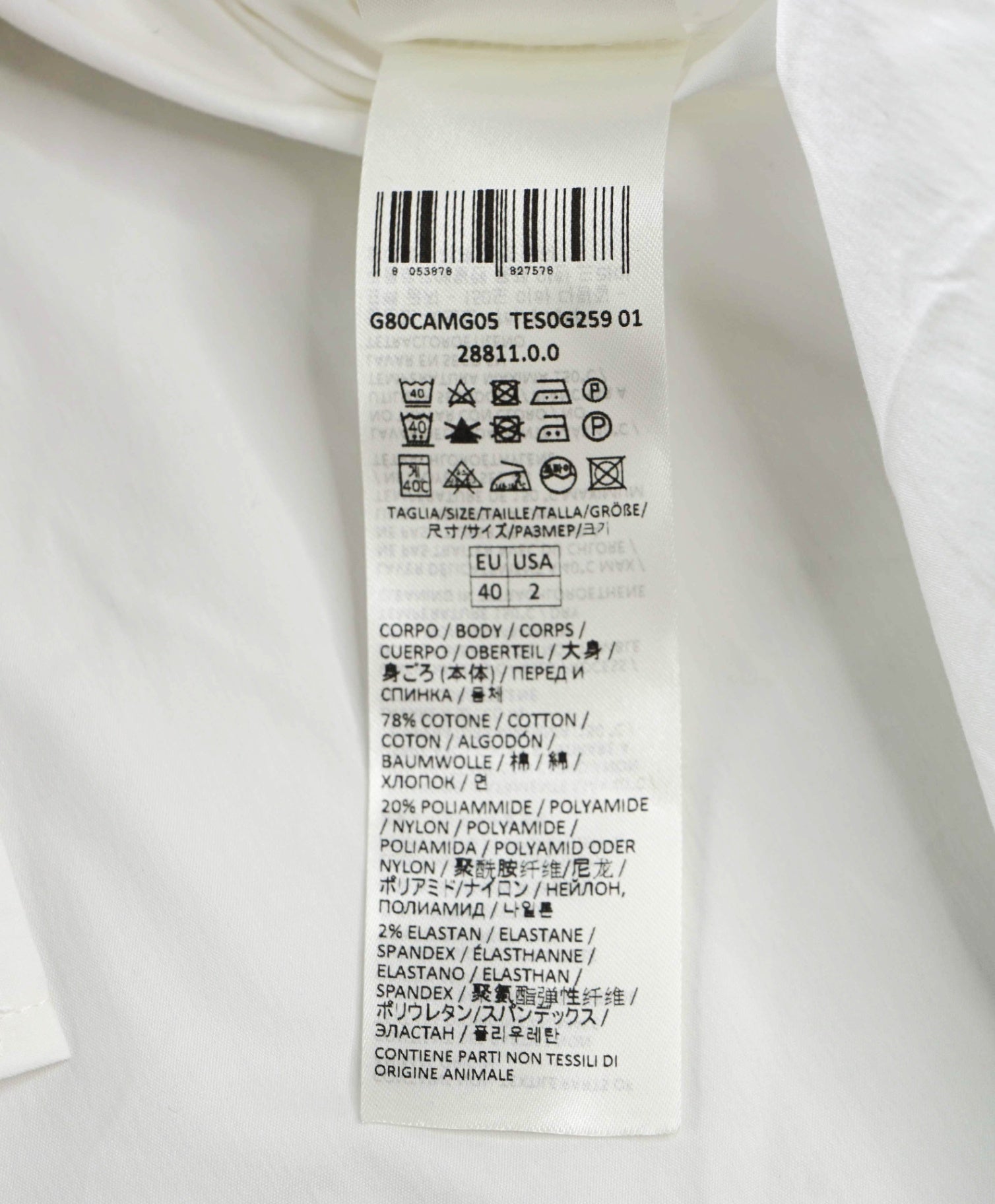 $395 ELEVENTY - White Cotton Shirt - 2US
