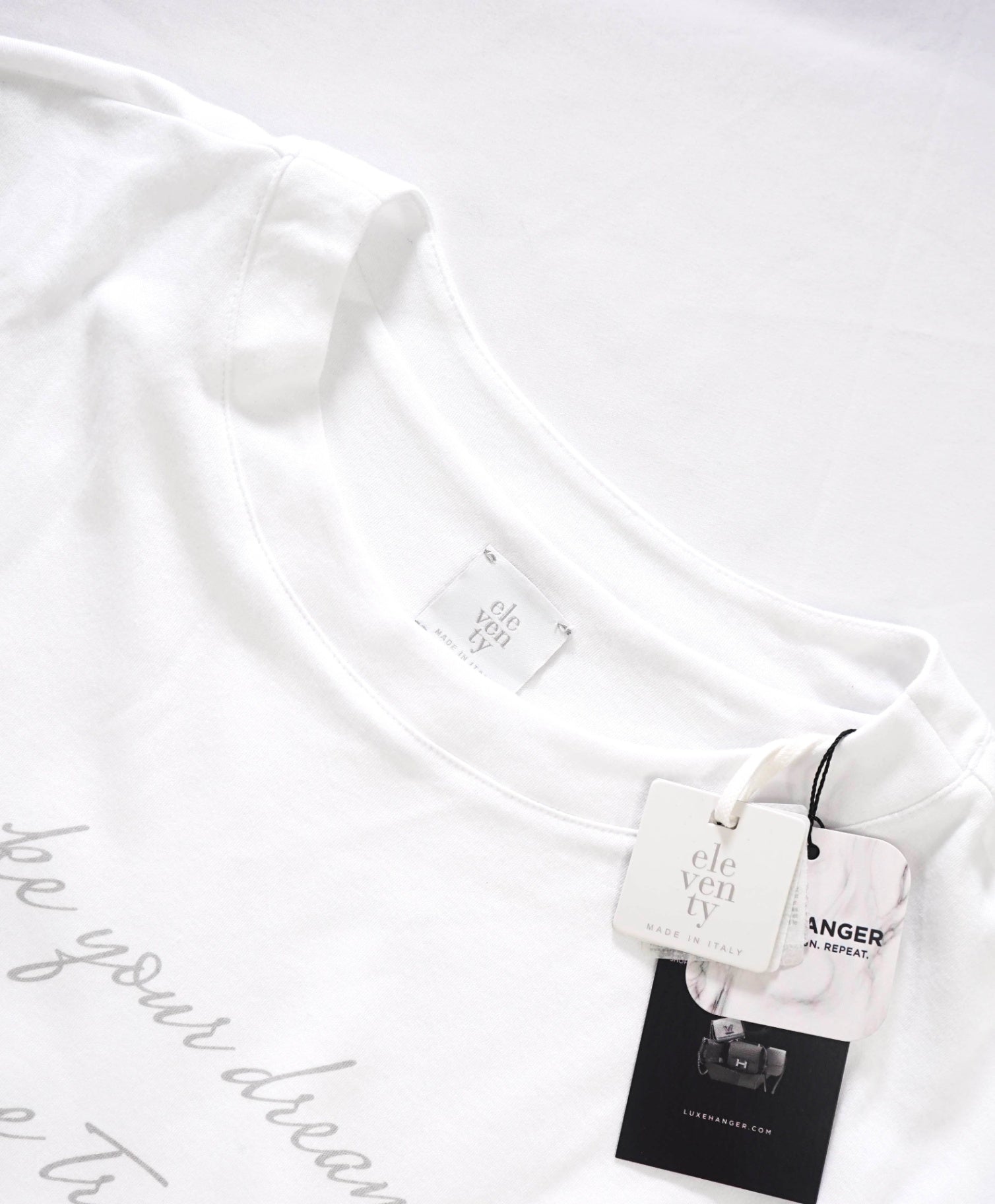 $295 ELEVENTY - White Cotton T-Shirt - S